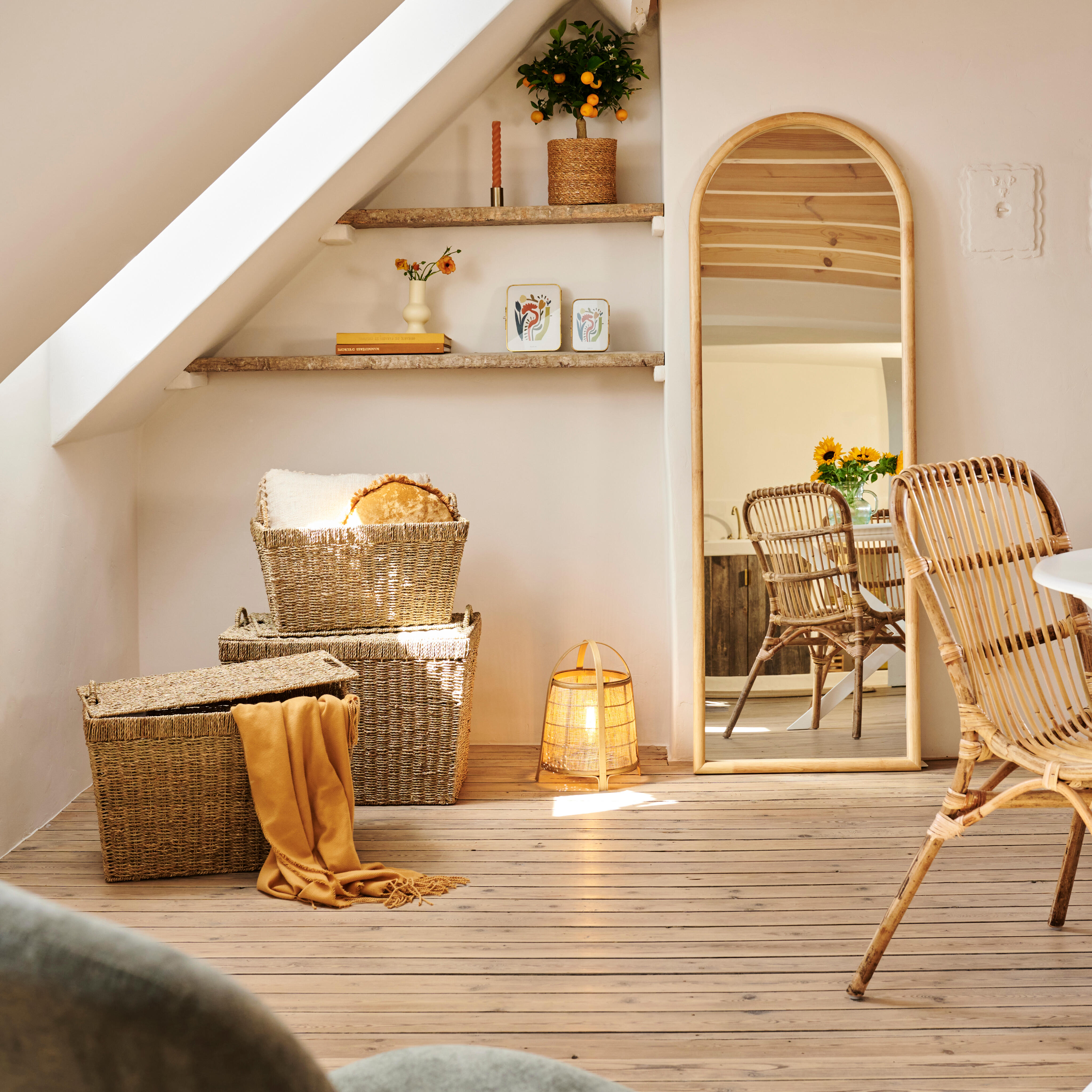 RUBBERWOOD Spiegel naturelH 175 x B 60 cm