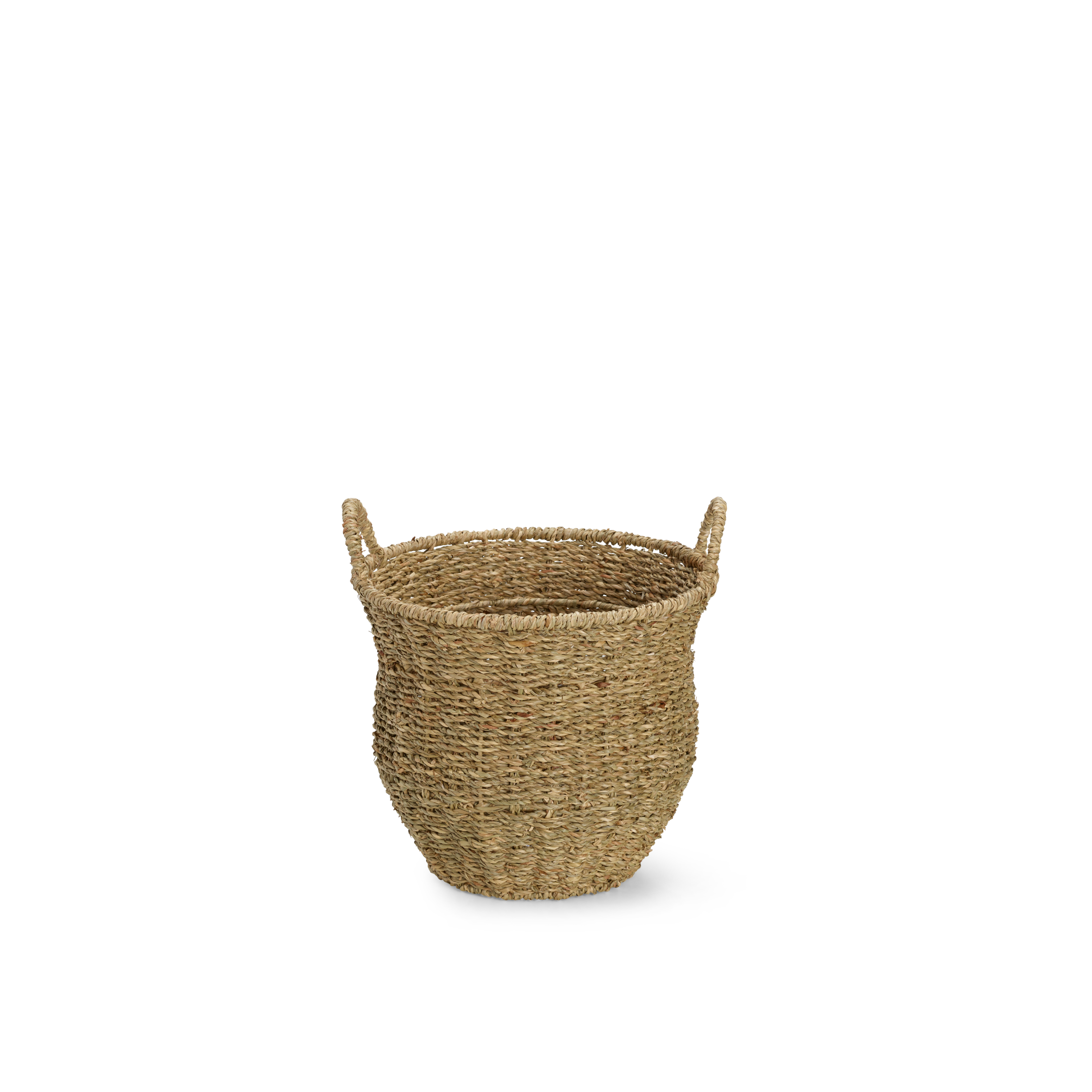 AKITA Mand S met handvaten naturelH 34 cm - Ø 32 cm - CASA