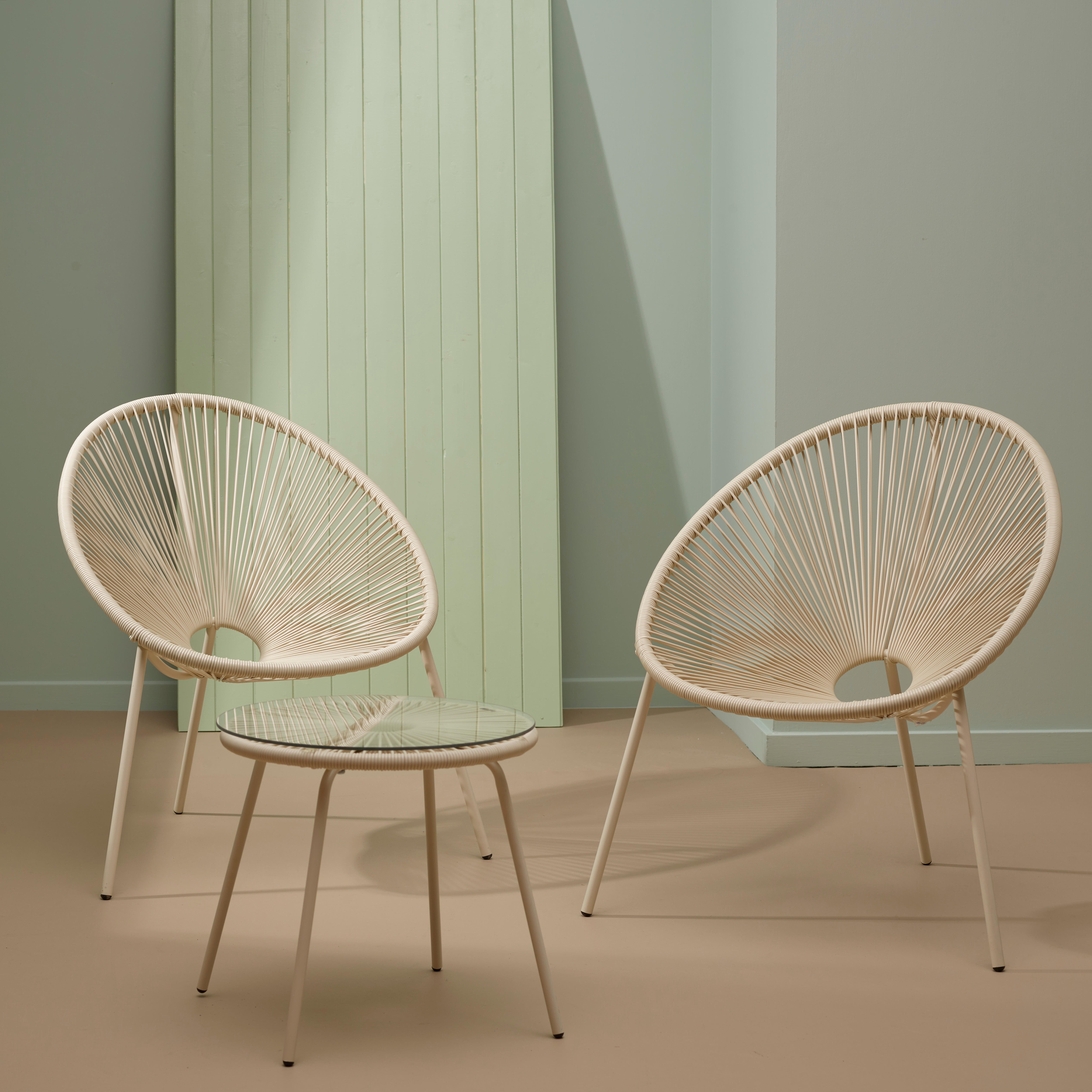 ACAPULCO Loungeset zand2 Loungestoelen met loungetafel - CASA