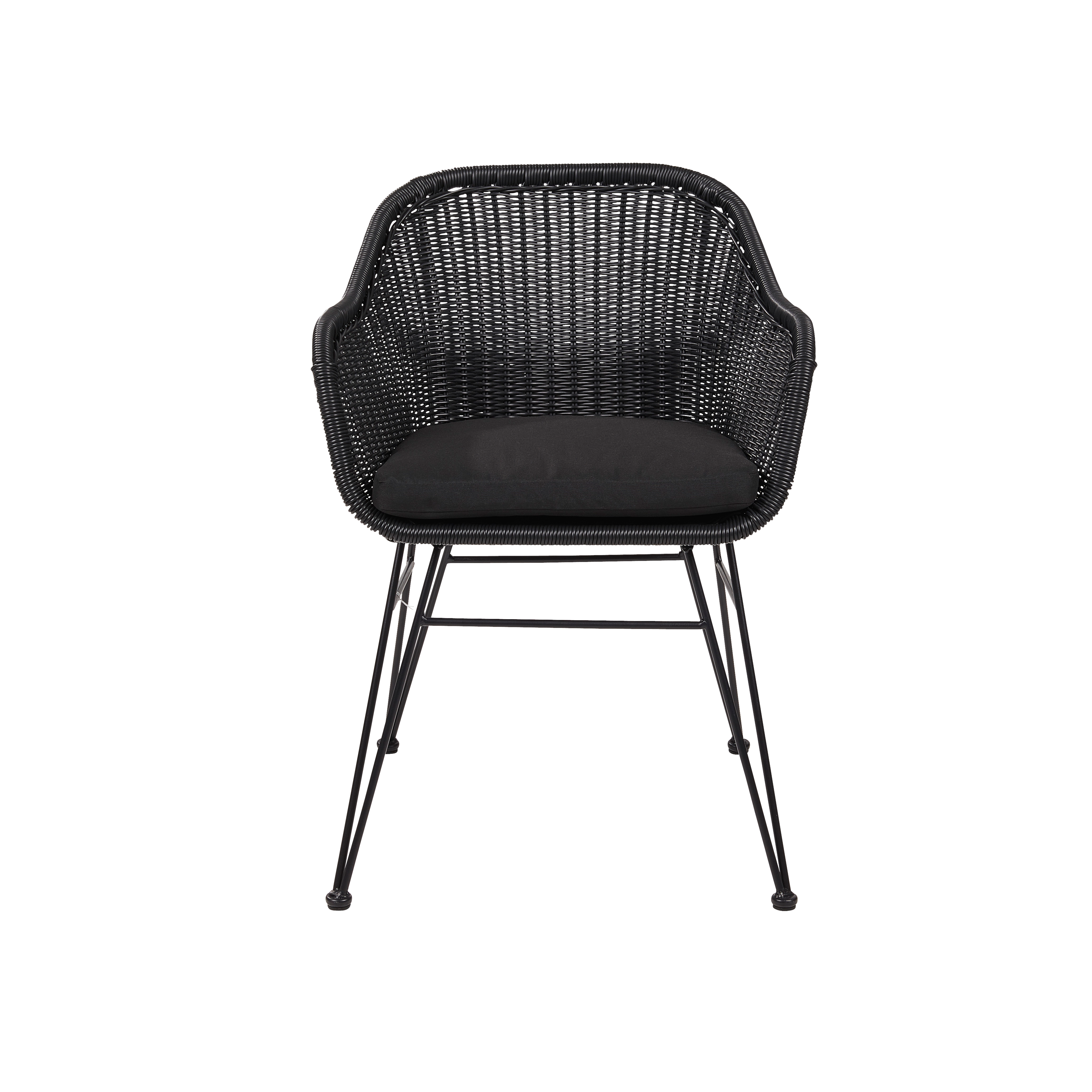 VIENNA Eetkamerstoel kuip zwartH 78 x B 57 x D 61 cm