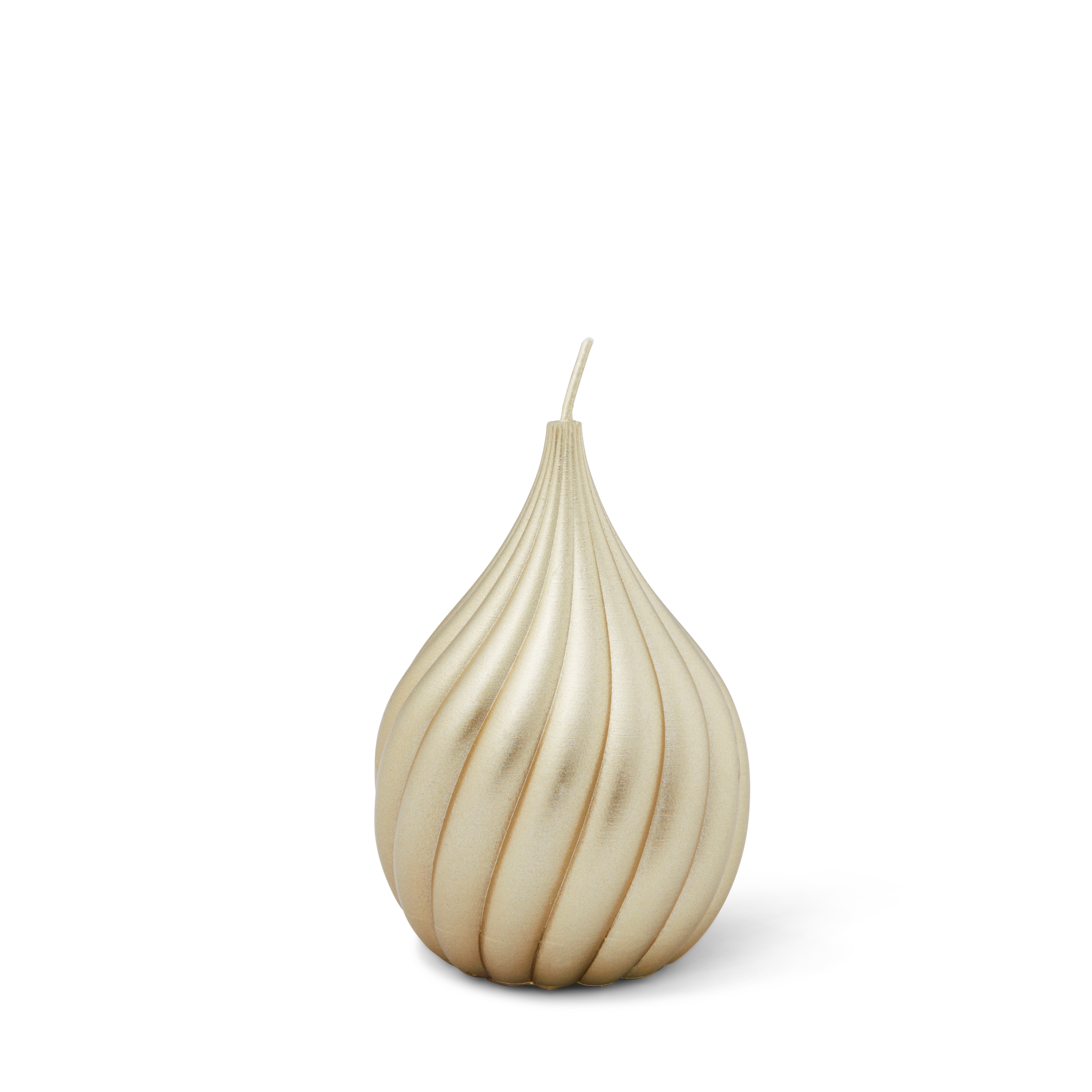 TWIST DROP Kaars goudH 11 cm - Ø 7,8 cm