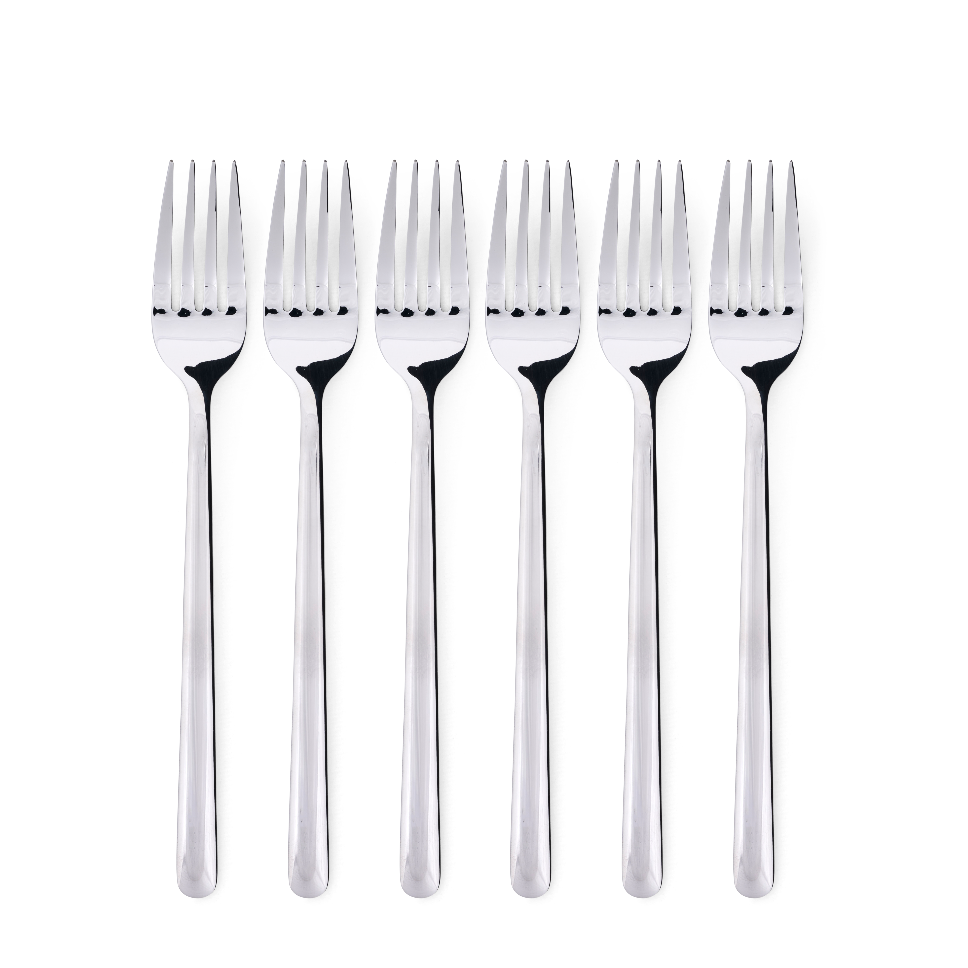 OLIVIA Vork set van 6 zilverL 20,4 cm