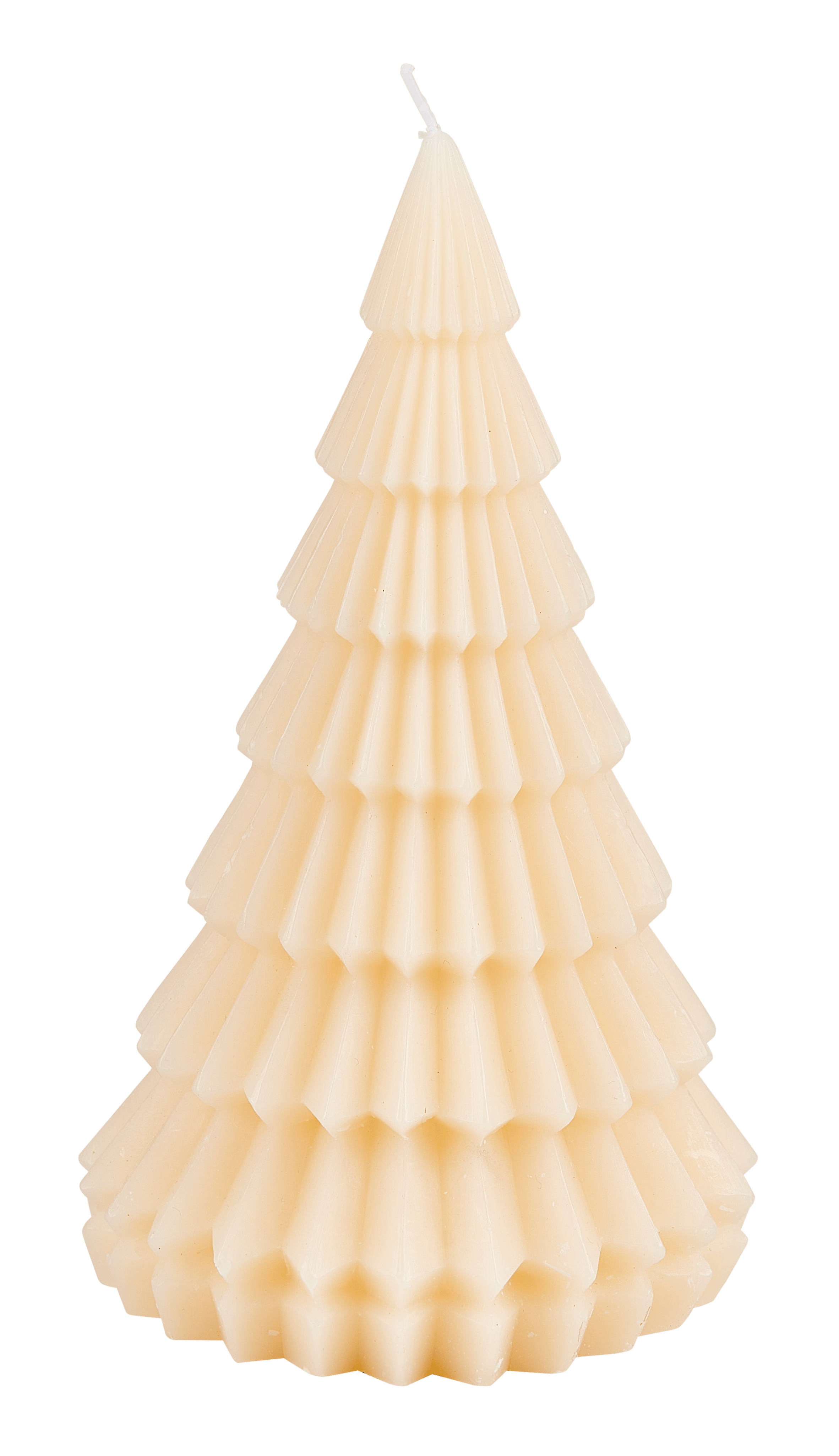 TREE Kaars beigeH 19,5 cm - Ø 11 cm