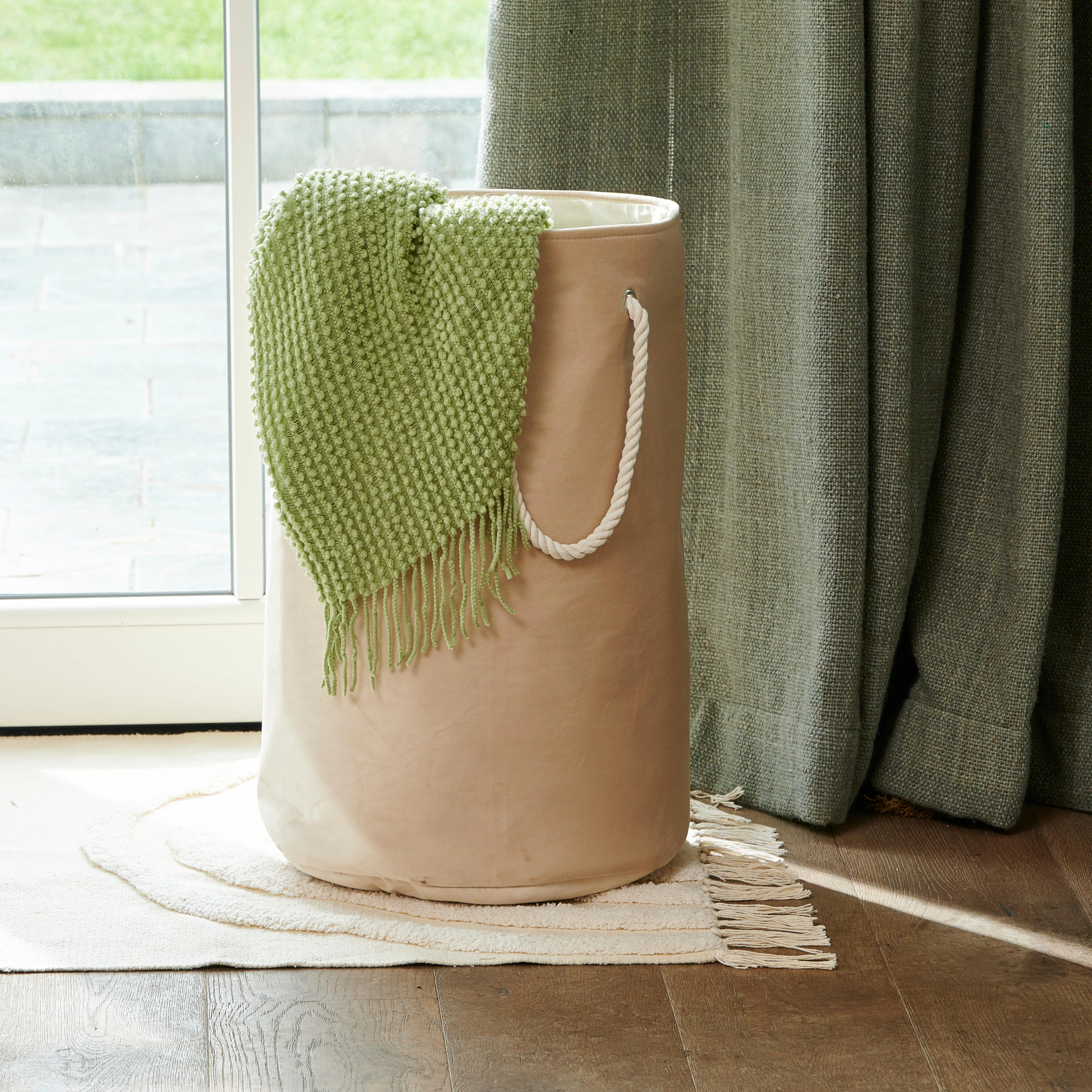 SUNSET Linnenmand beigeH 56 cm - Ø 36 cm