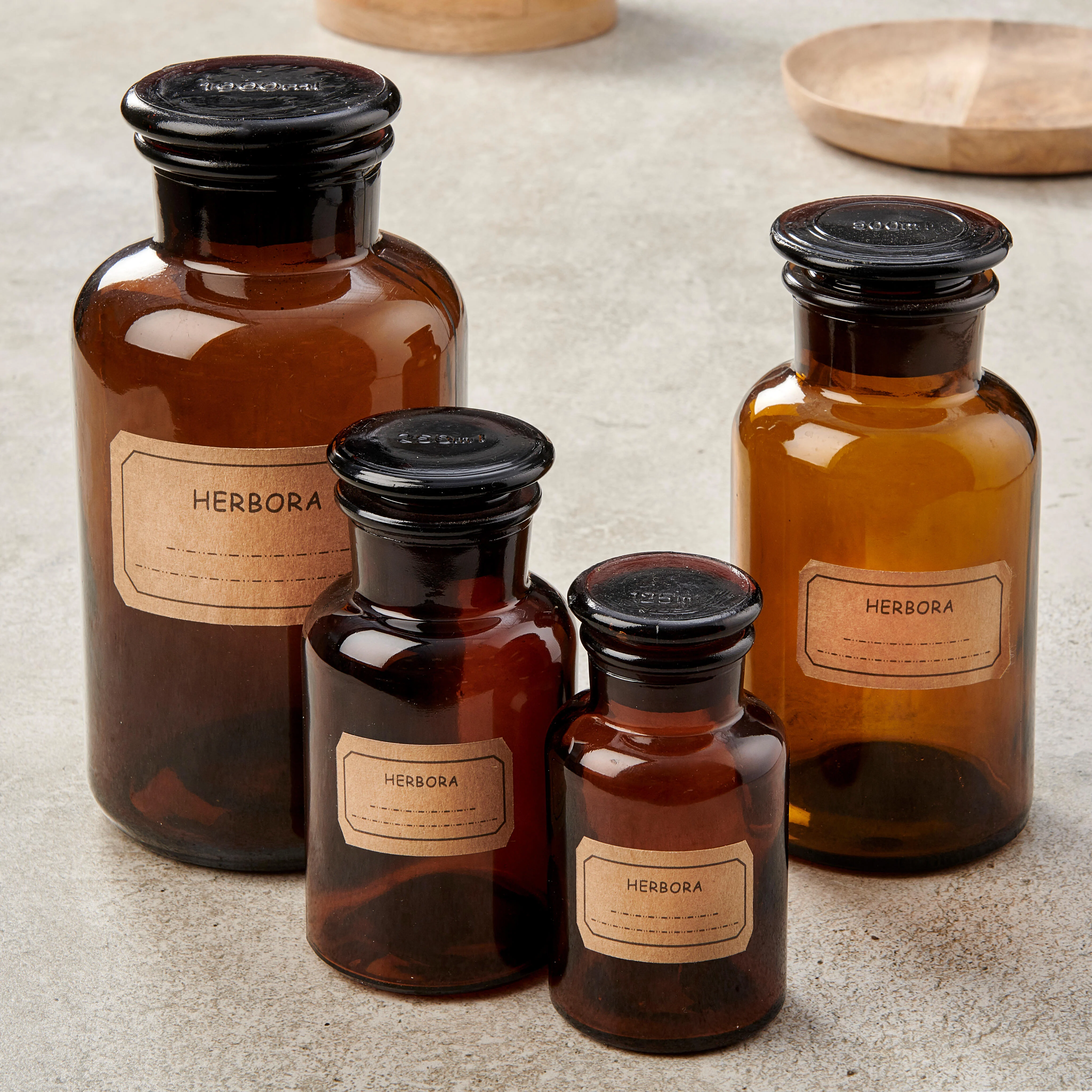 HERBORA Voorraadpot 12,5 CL bruinH 11,5 cm - Ø 5,7 cm - CASA