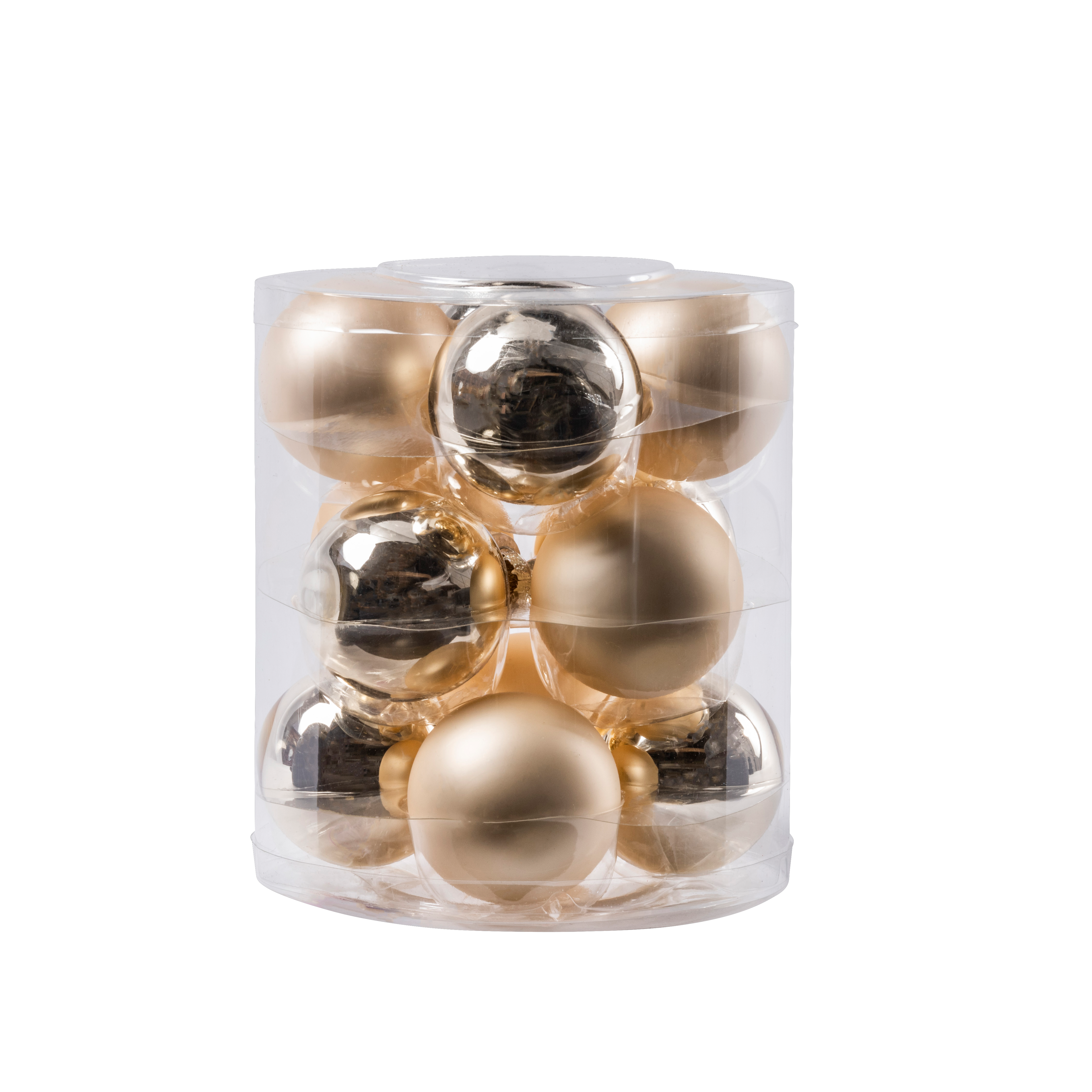 PEARL Kerstbal set van 12 gebroken witØ 6 cm