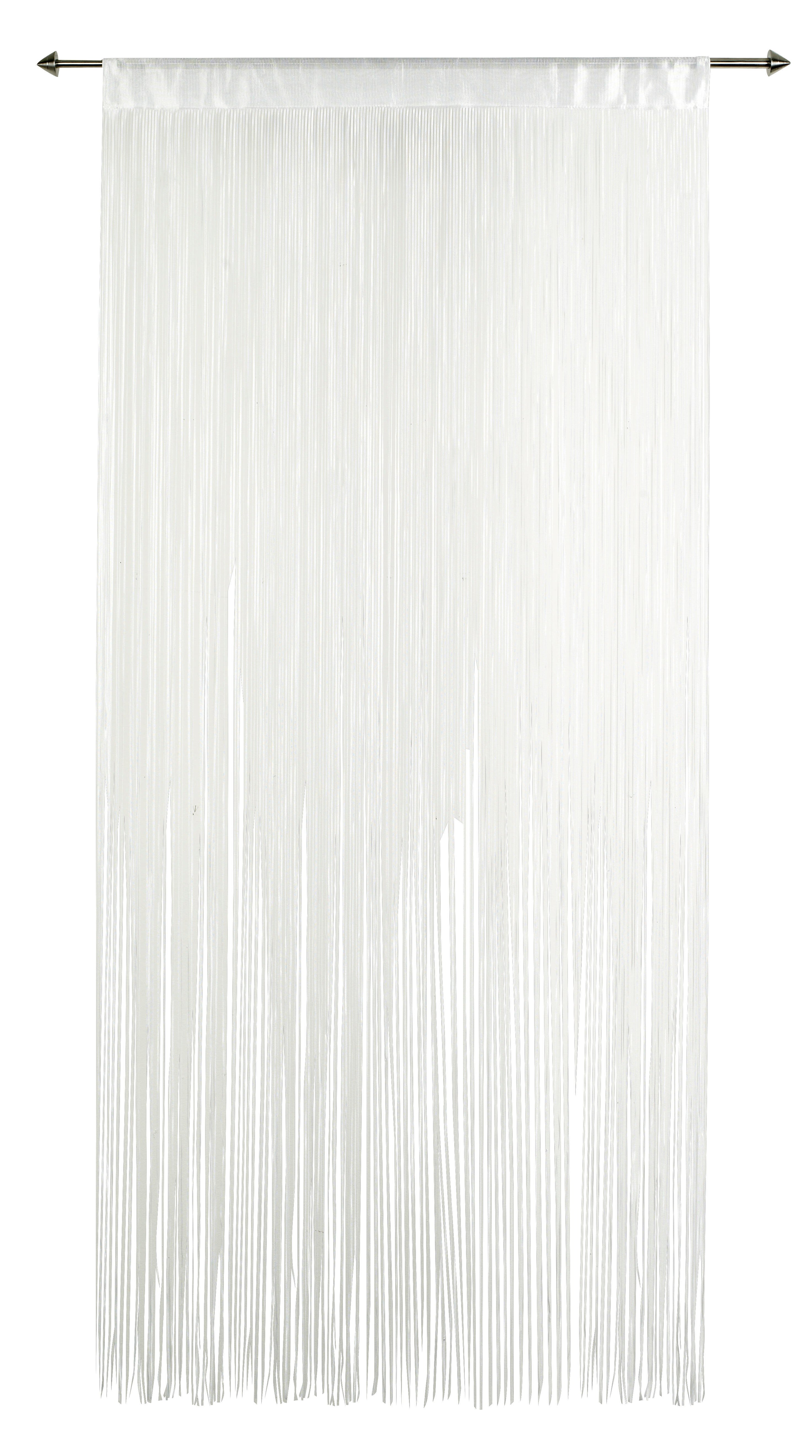 WHITE Franjesgordijn witB 90 x L 200 cm