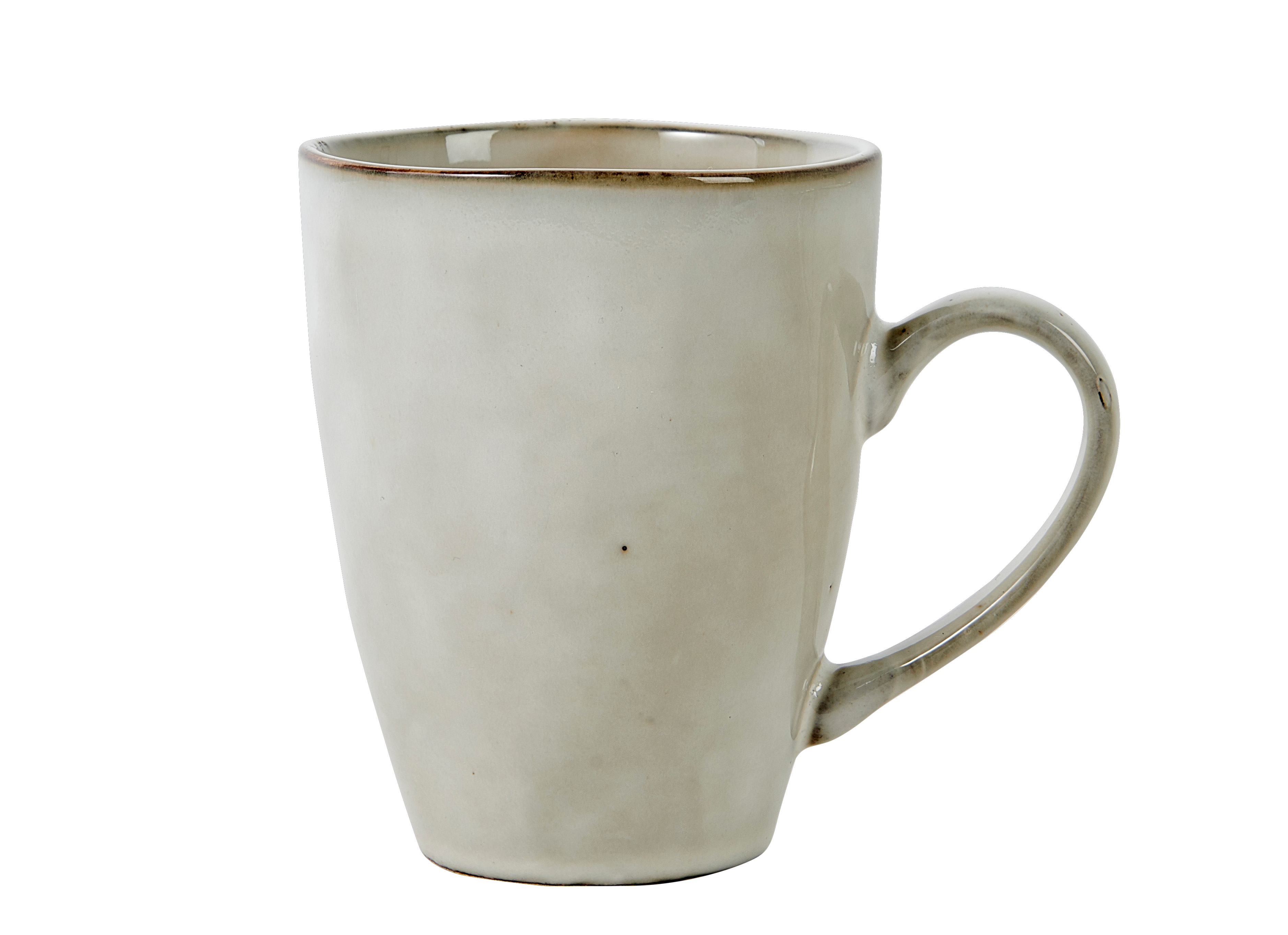 EARTH MARL Mok met handvat 30 CL crème - set van 4 H 10,5 cm - Ø 8 cm