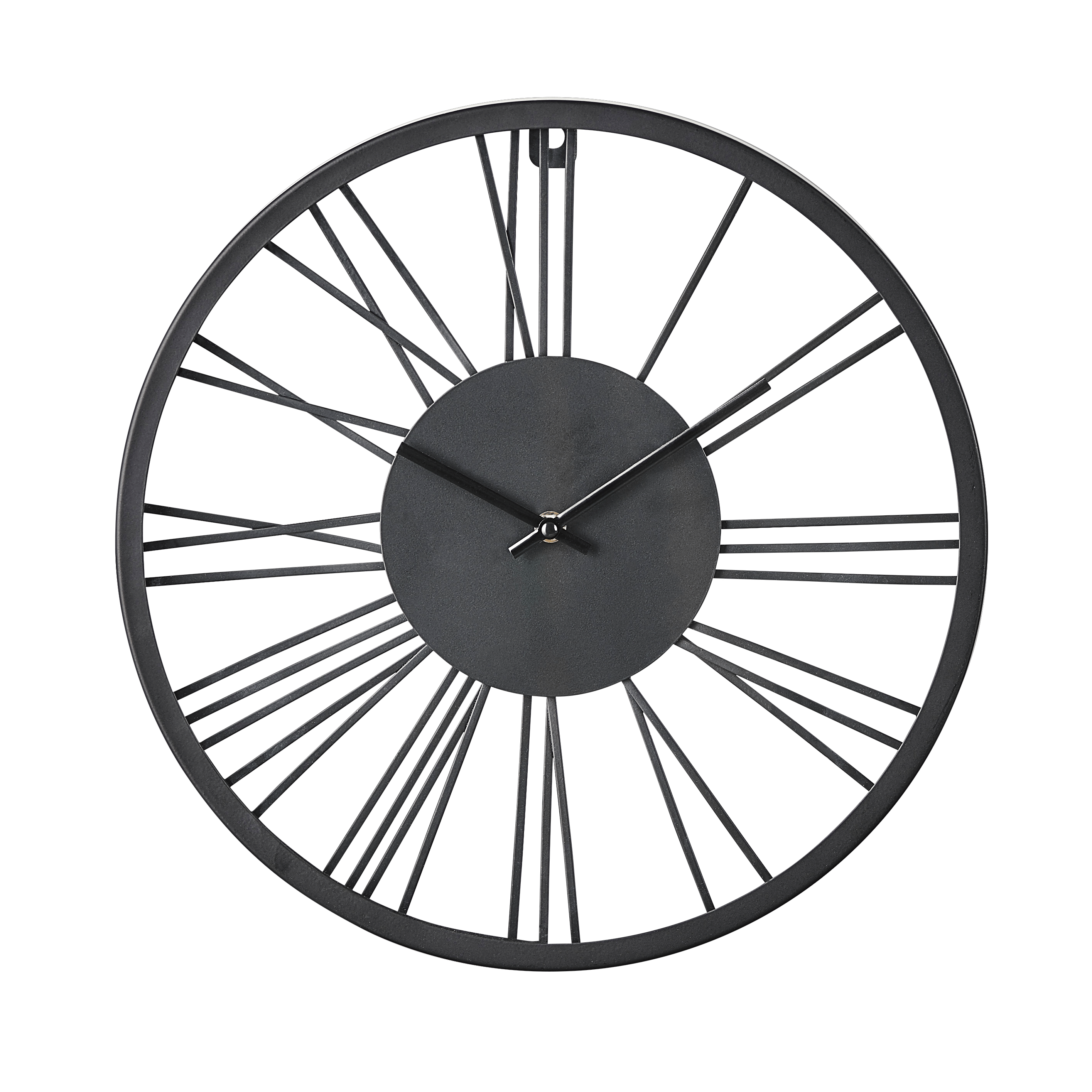 WHEEL Wandklok zwartØ 38 cm