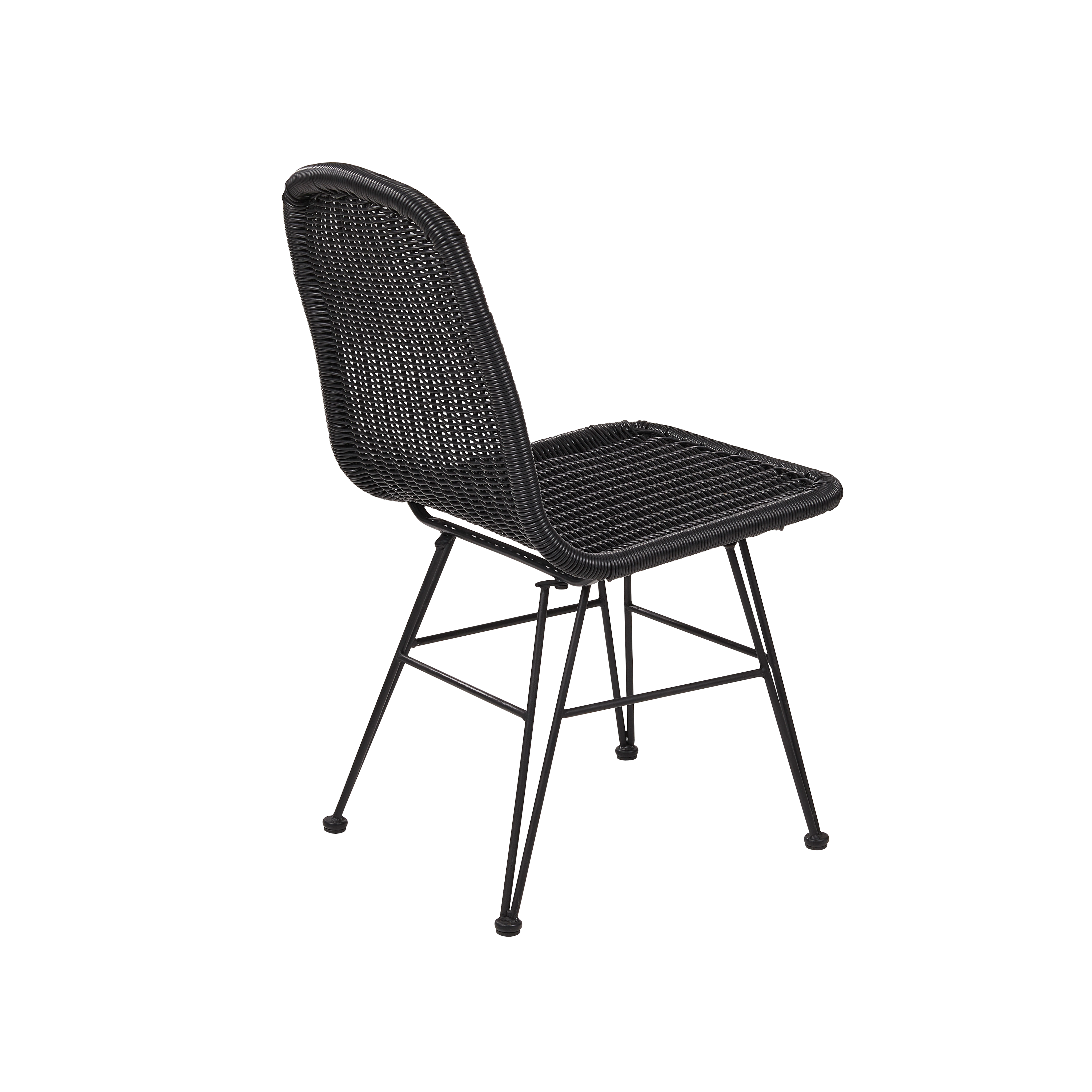 VIENNA Eetkamerstoel zwartH 85 x B 46 x D 60 cm