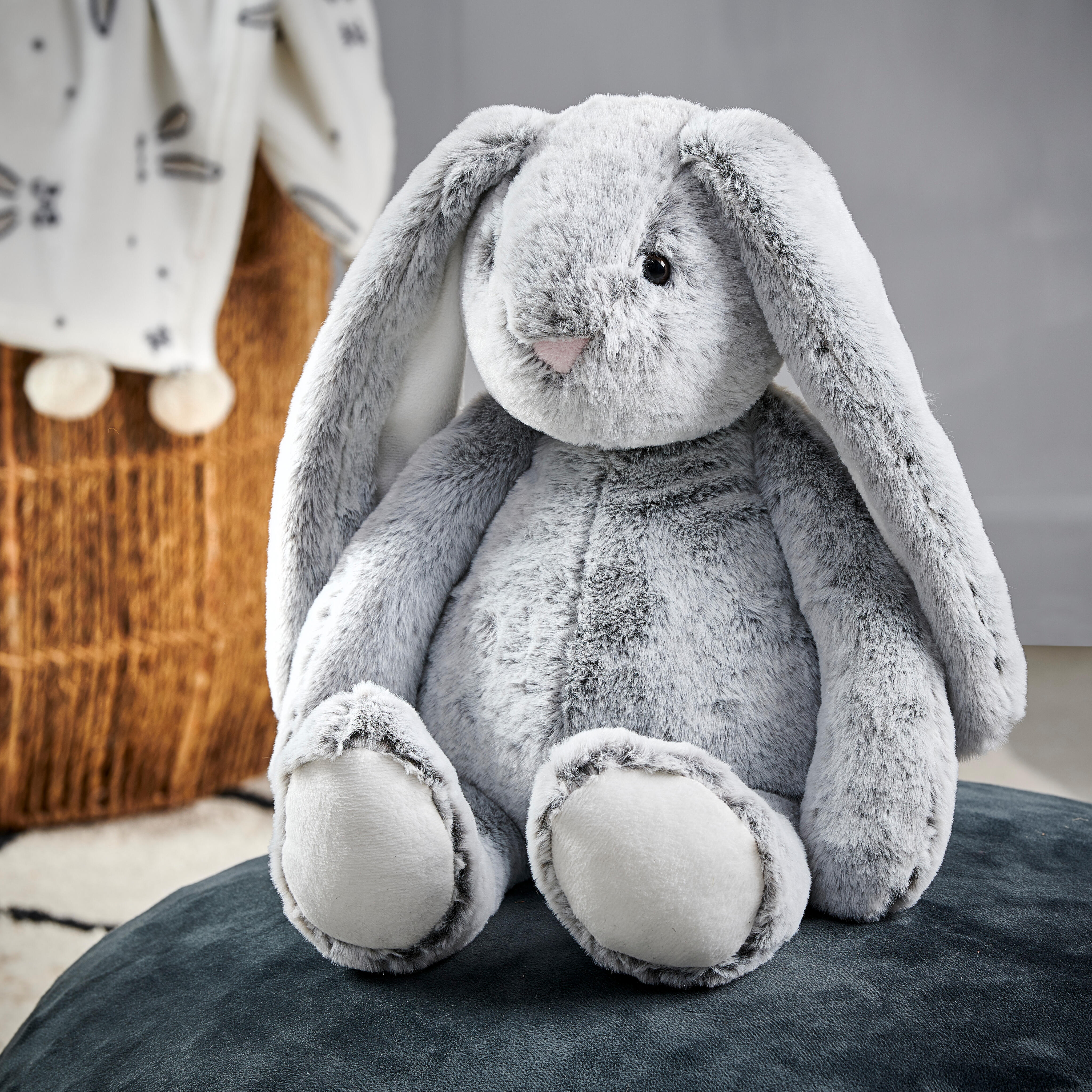 RABBIT Knuffel grijsH 45 cm