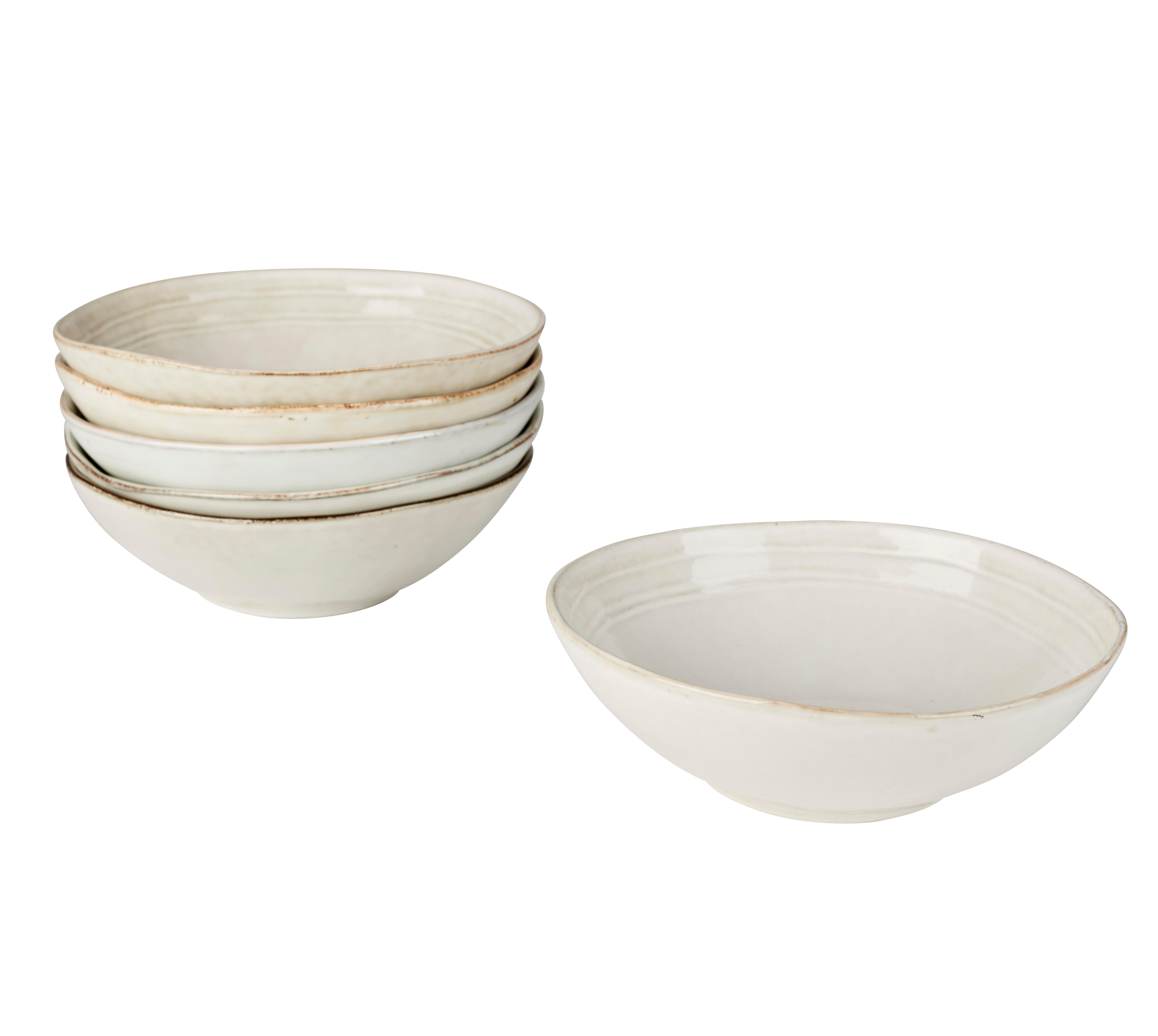 EARTH MARL diep bord setSet 6-delig crème