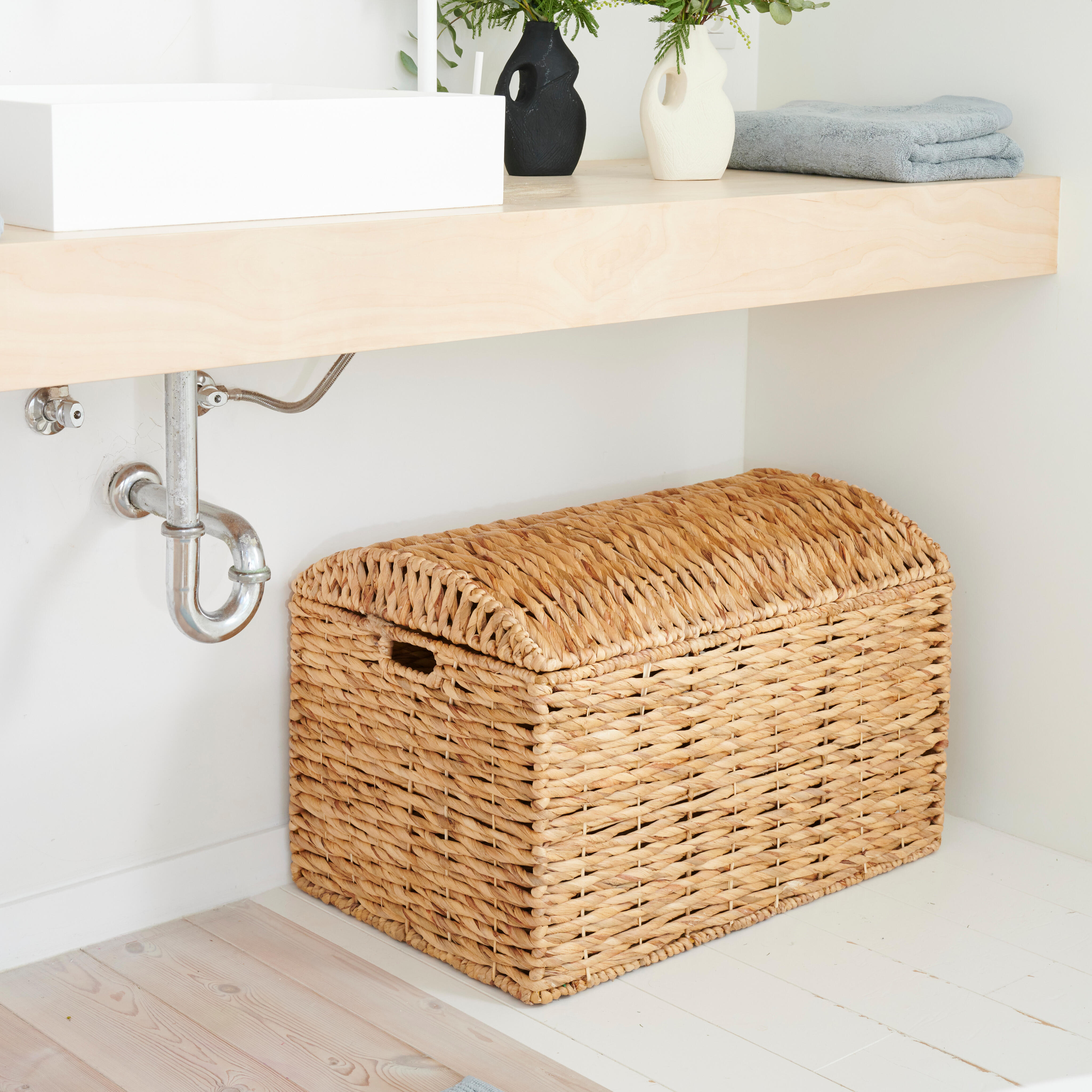 MILEY Opbergkoffer naturelH 45 x B 70 x D 44 cm - CASA