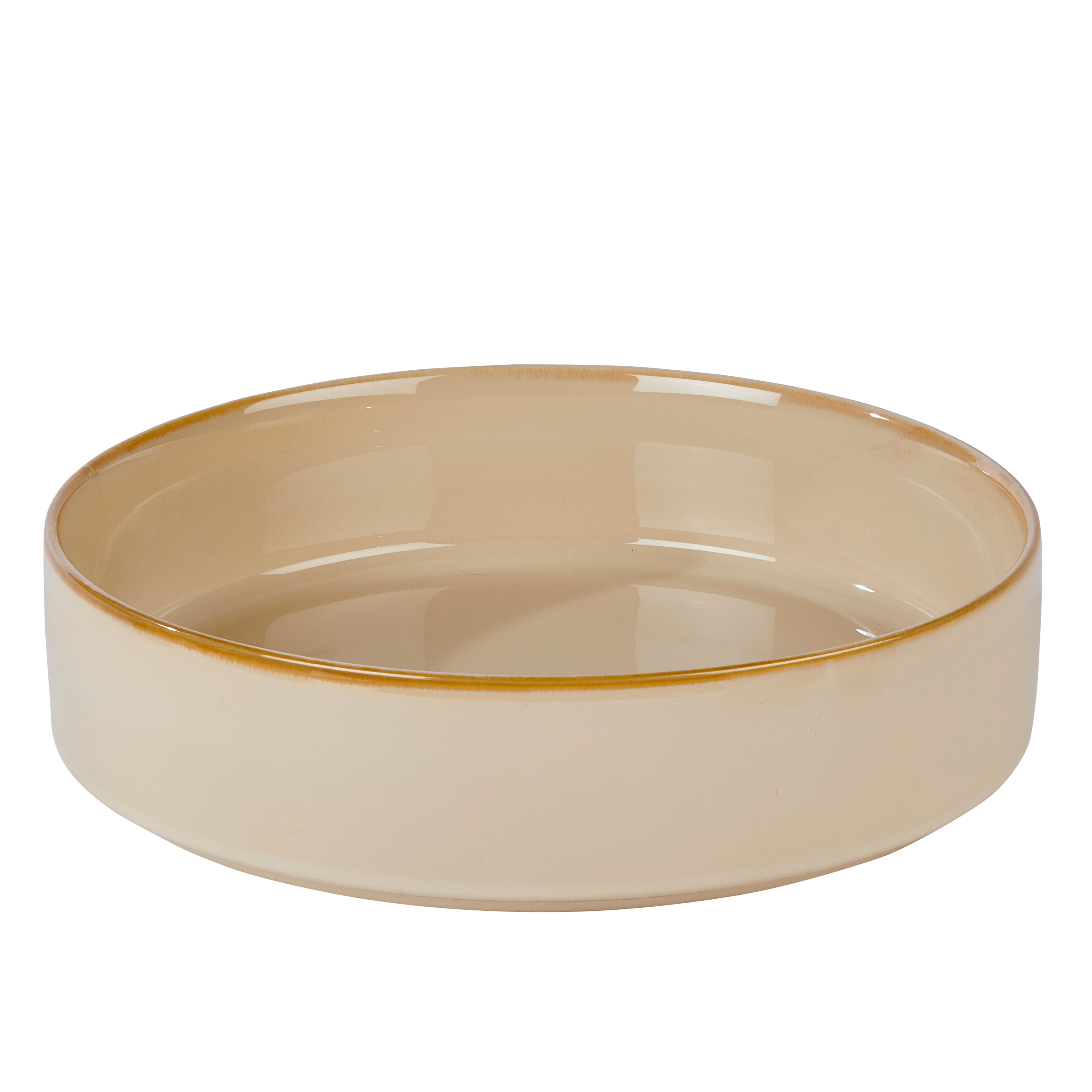 MINERAL SAND Bowl 200 CL beige - set van 2 H 6,5 cm - Ø 26,5 cm
