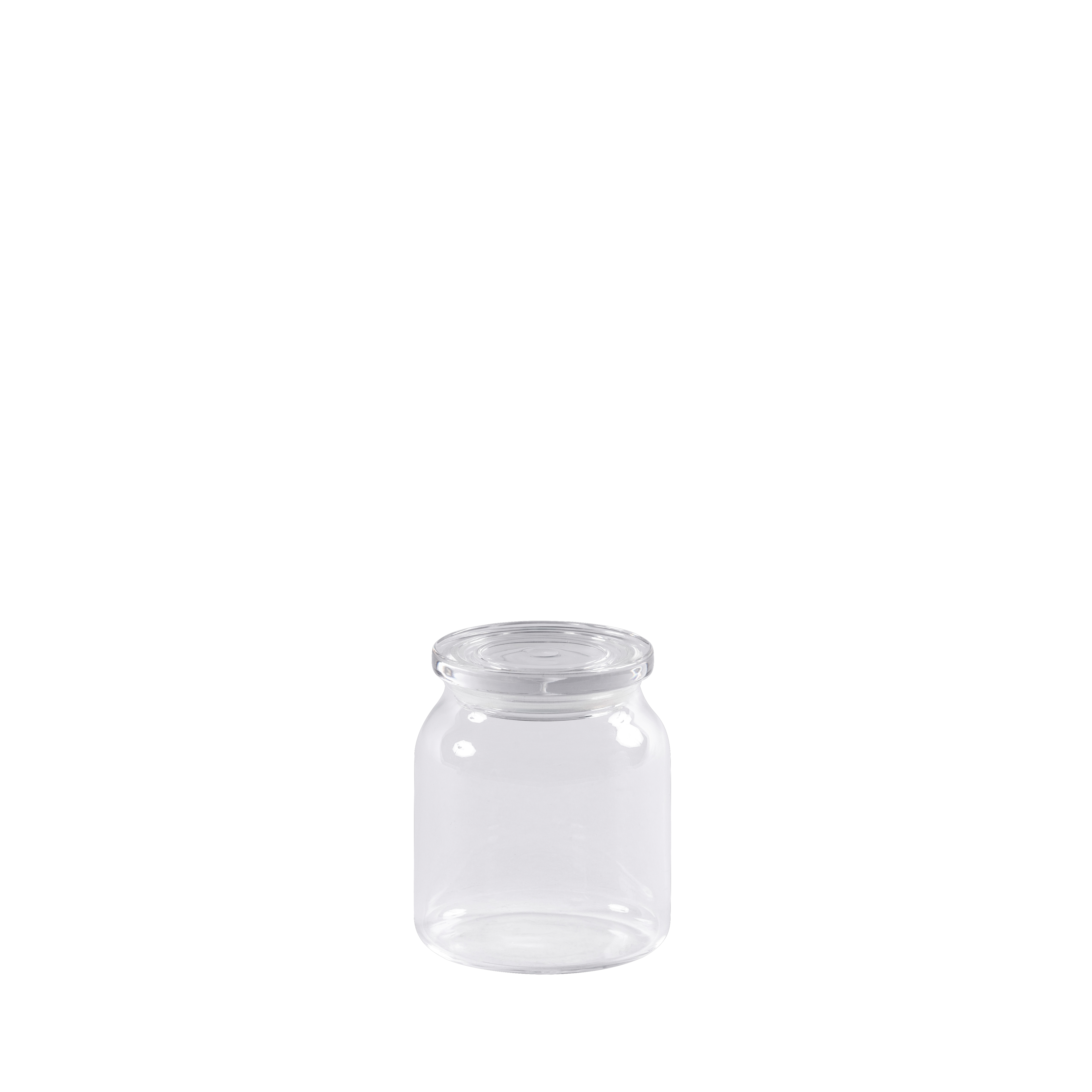 CRYSTAL Voorraadpot met deksel transparantH 8,3 cm - Ø 7 cm - CASA