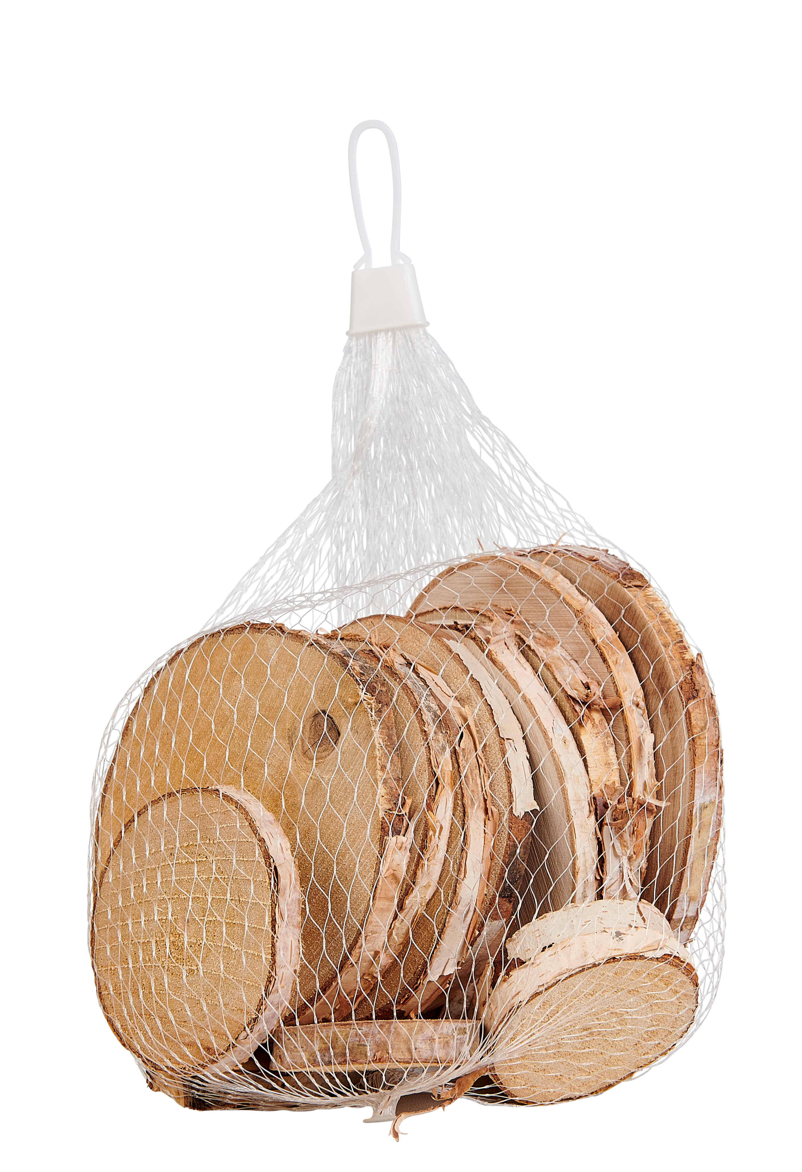 BIRCH Deco berkenhout 15 stuks naturelØ 4 cm - Ø 7 cm
