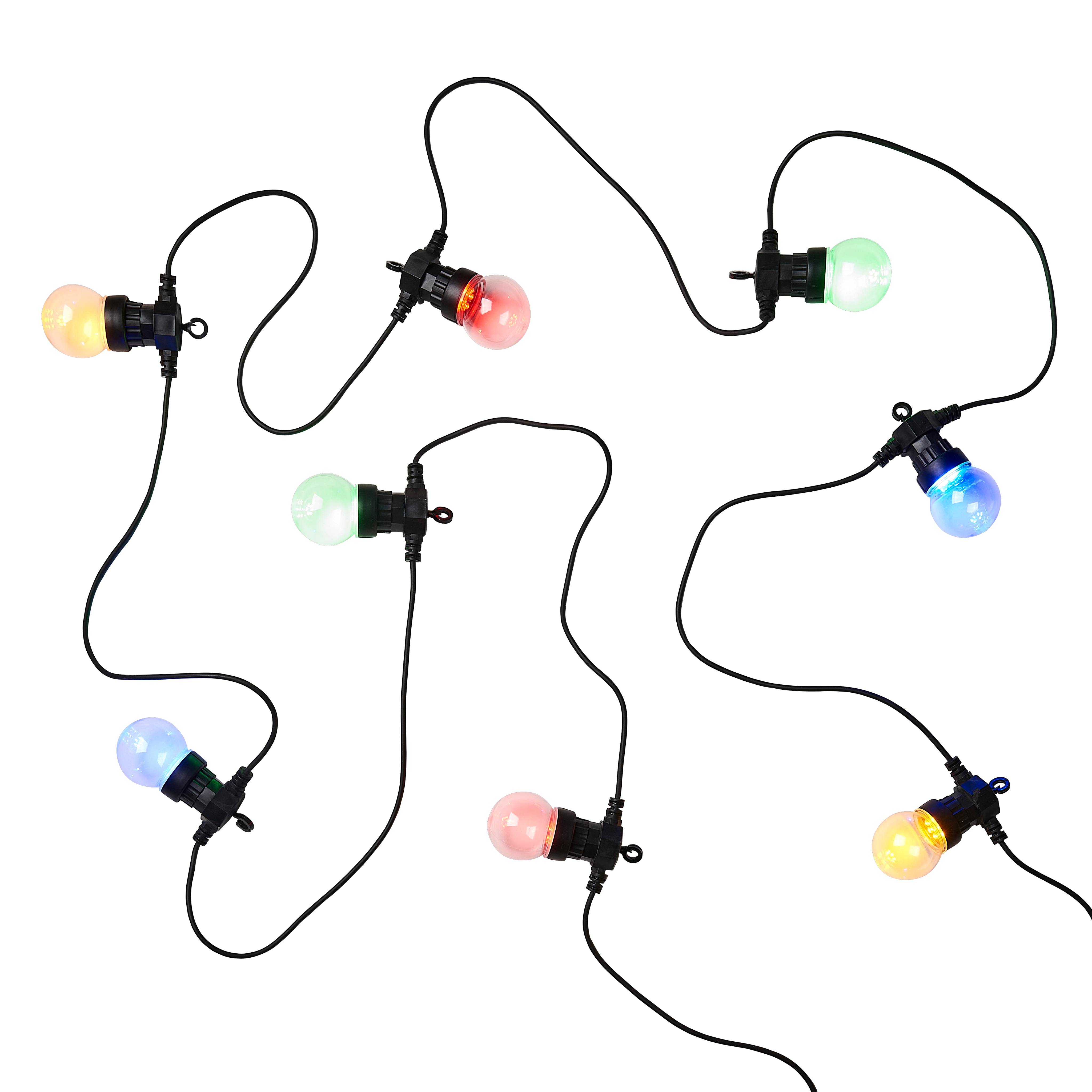 FESTA Lichtsnoer met 10 leds witte/gekleurde leds