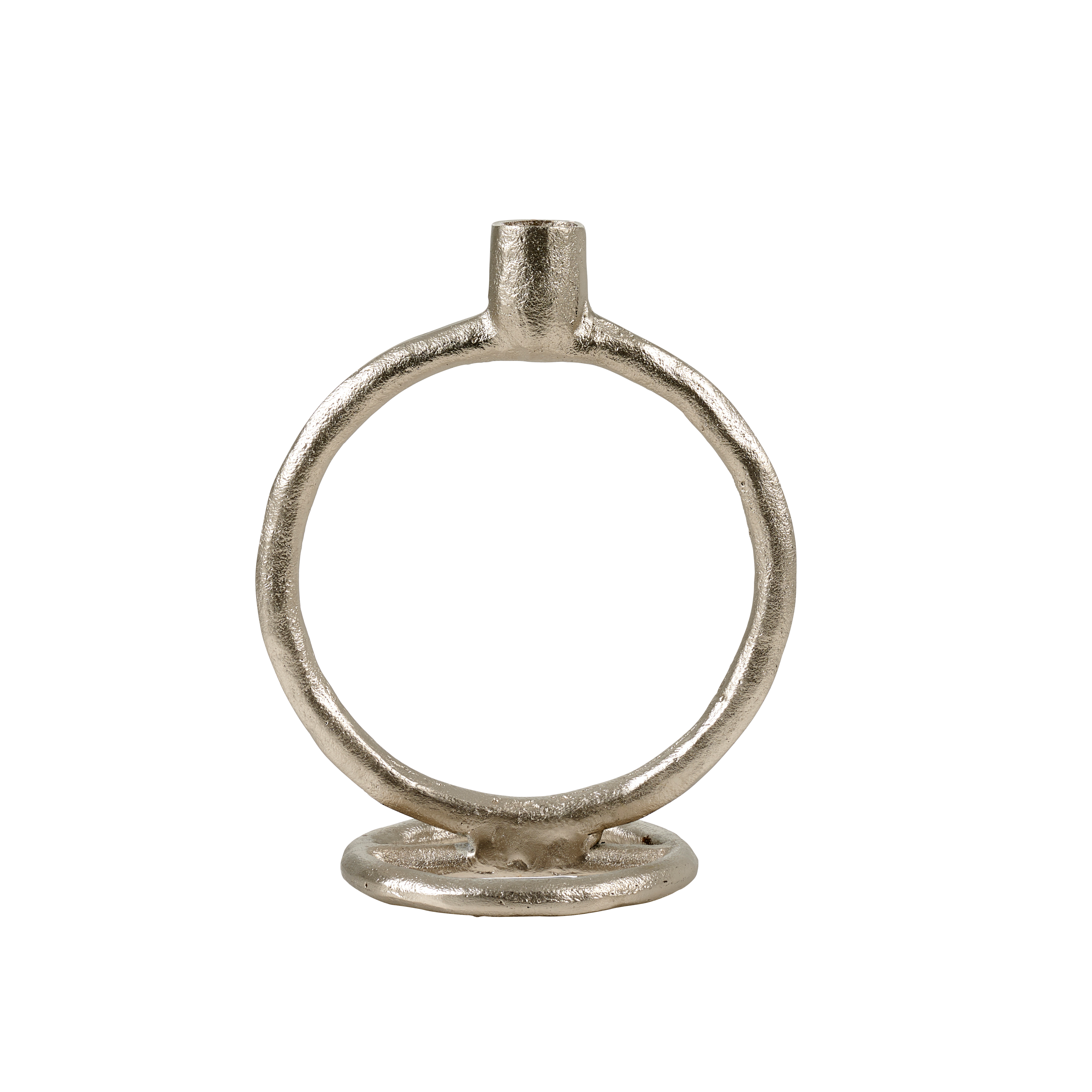 RINGS Kandelaar zilverH 19 x B 15 cm - Ø 10 cm