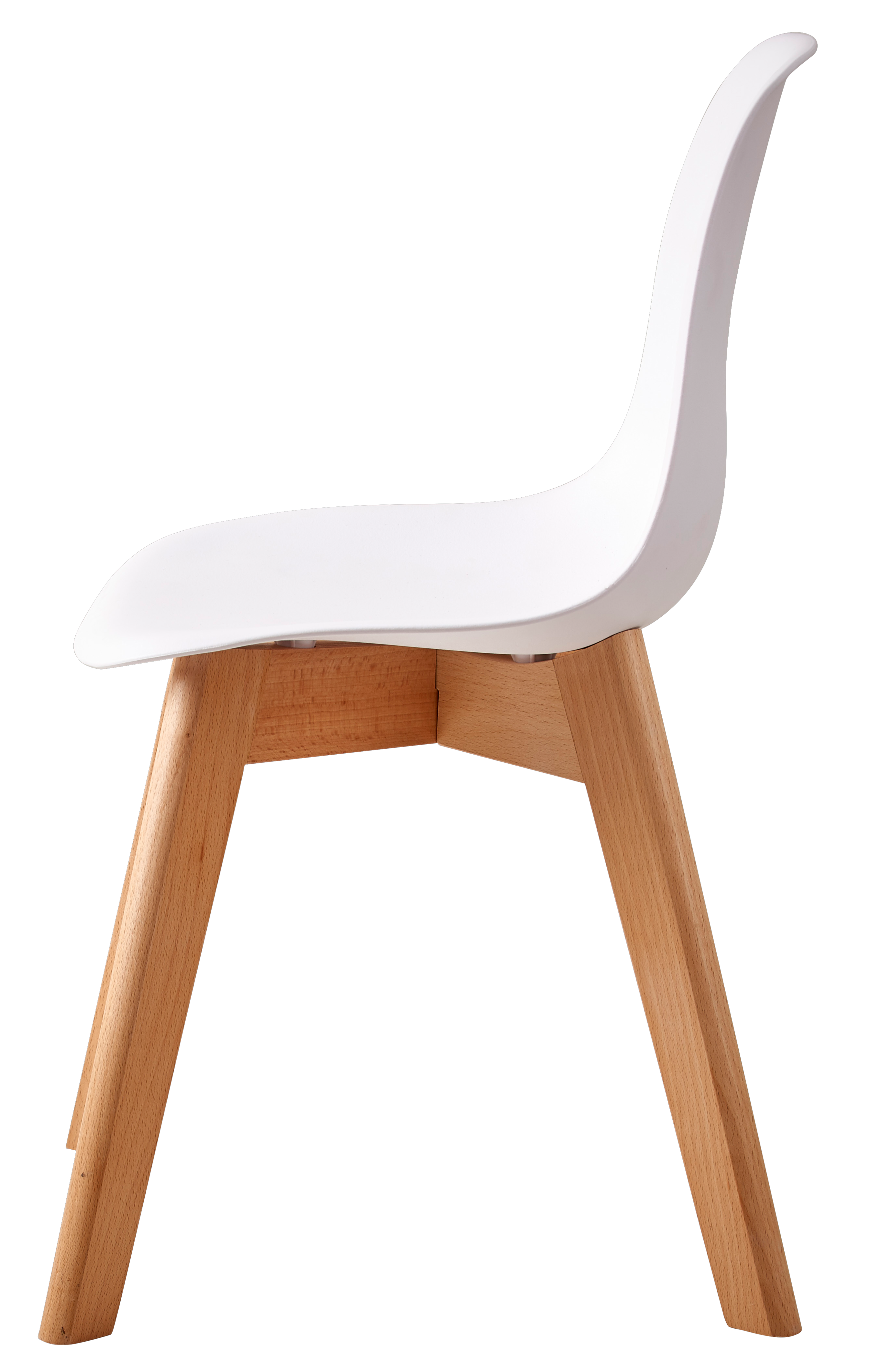 MATHIAS Kinderstoel wit, naturelH 58 x B 34 x D 30 cm
