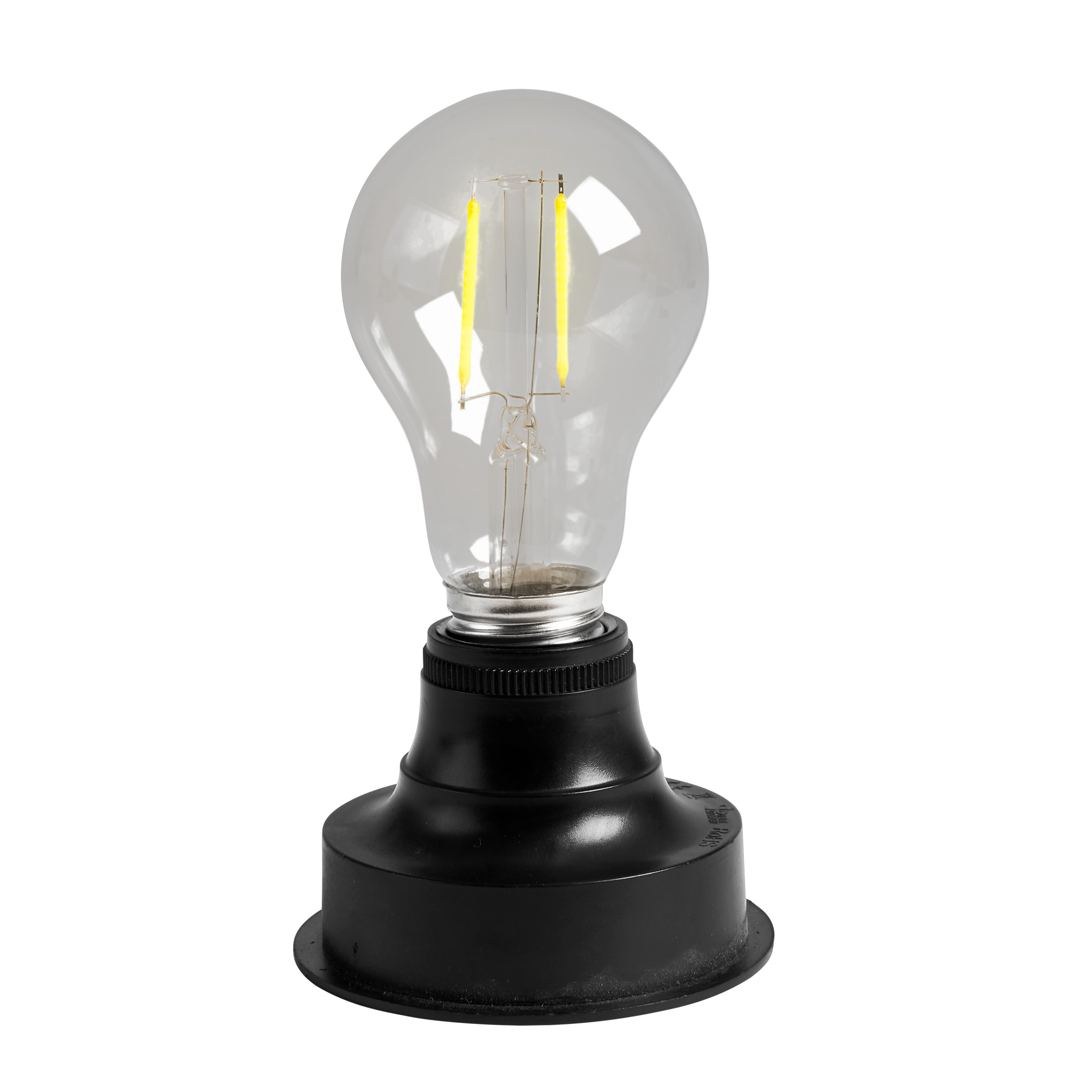 BATI Bulb batterij E27 transparantH 10,5 cm - Ø 6 cm