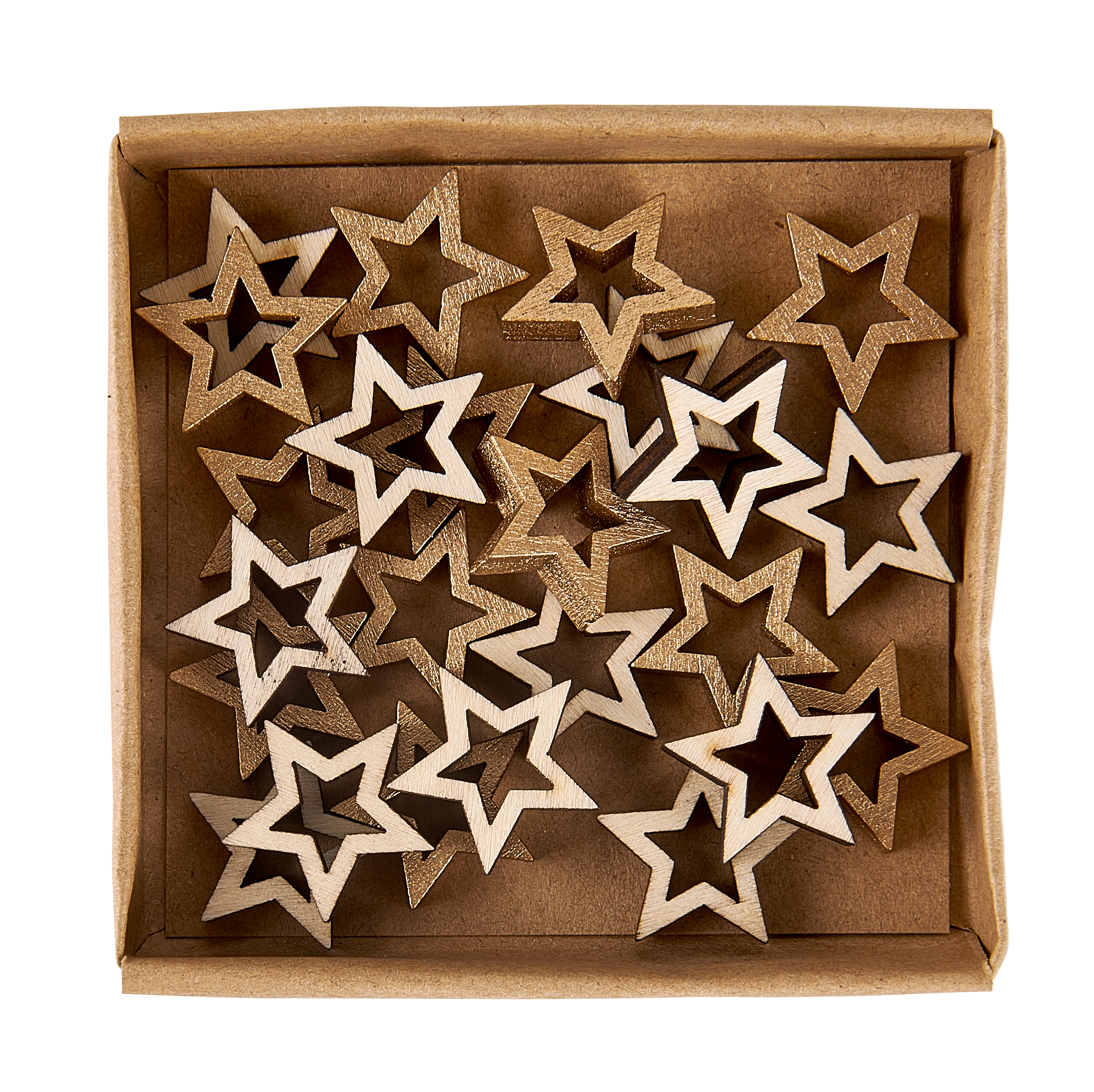 STELLA Strooidecoratie diverse kleuren, goud, naturelB 2 x L 2 cm