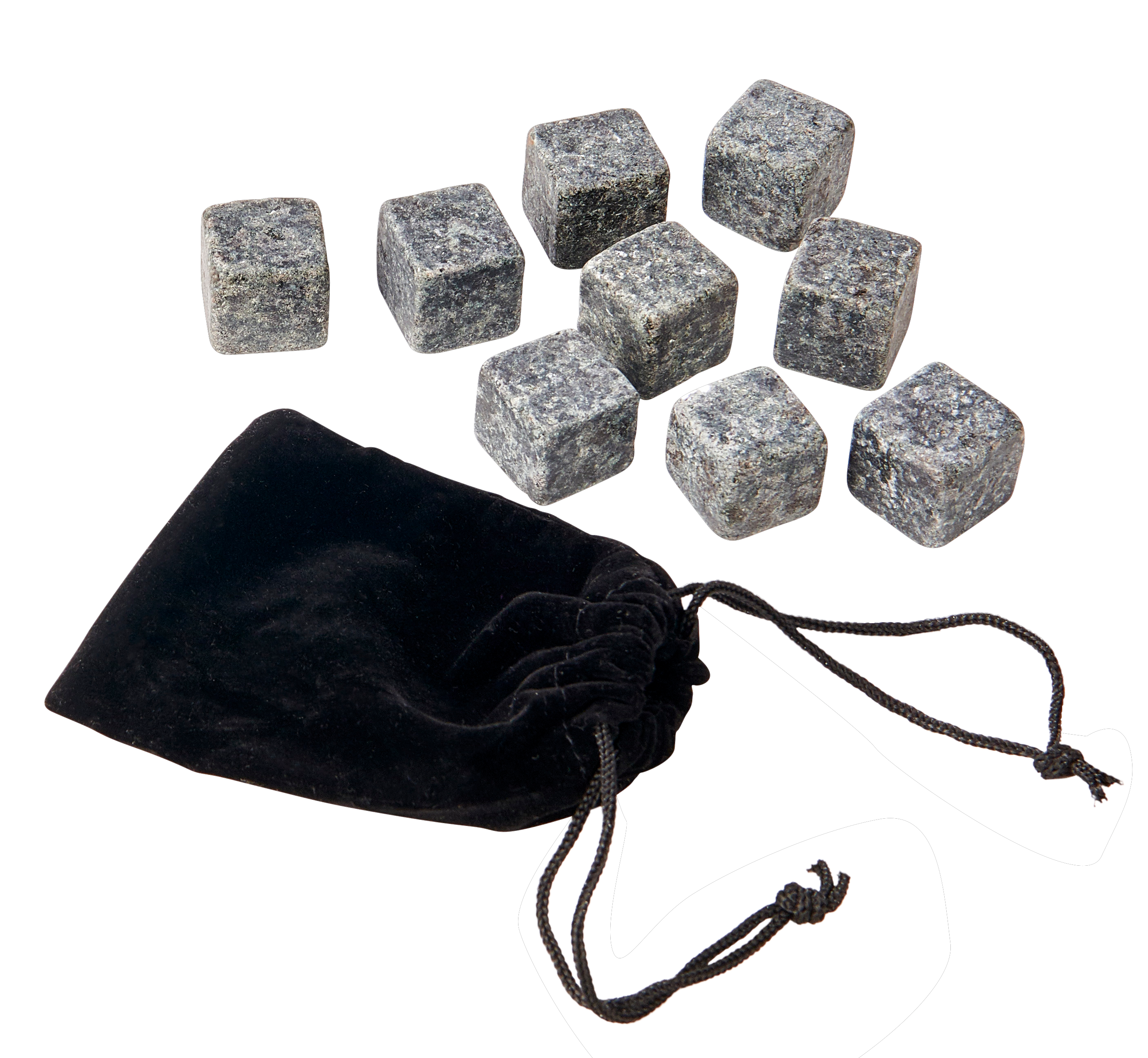 WHISKEY Koelstenen set van 9 donkergrijsH 2 x B 2 cm