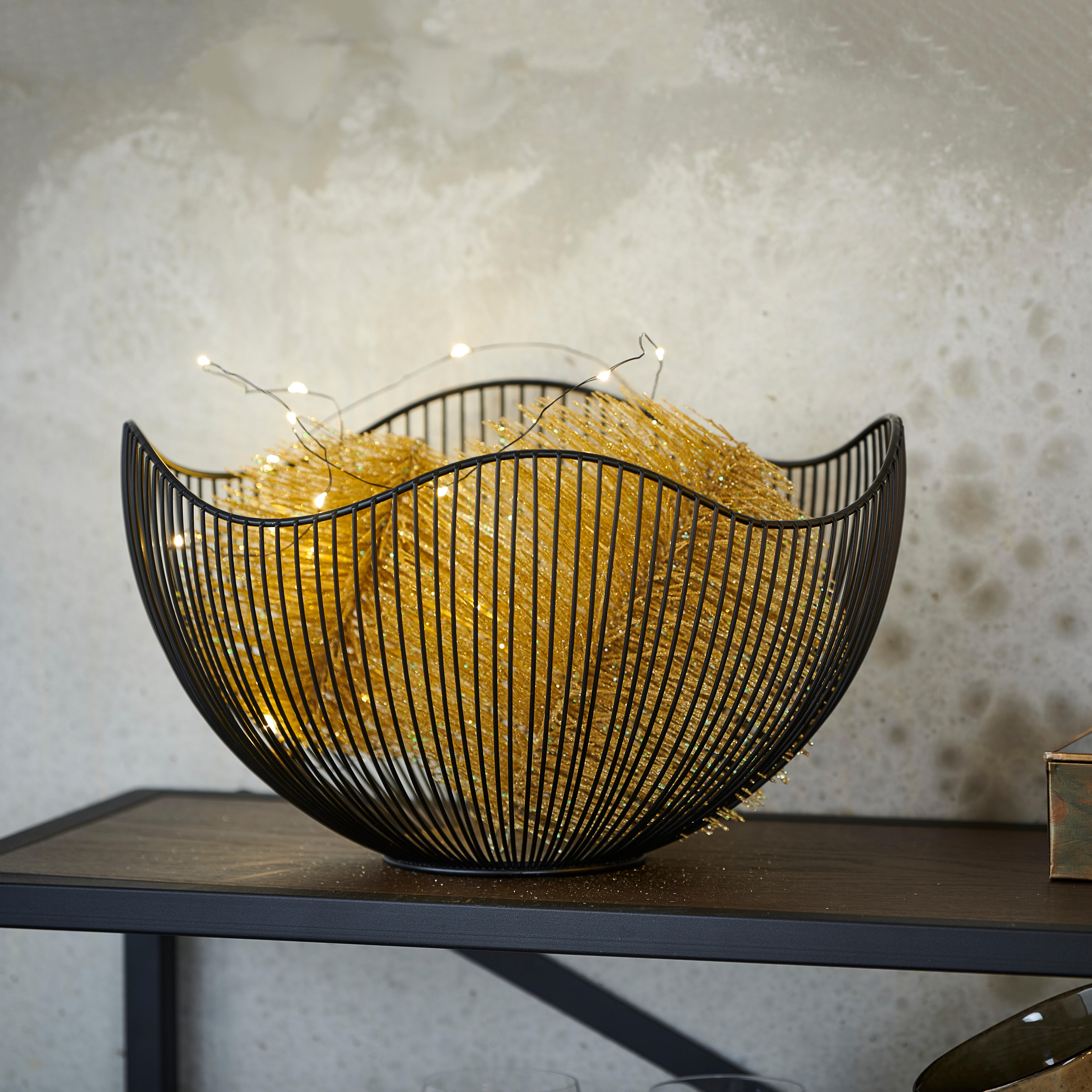 ASTER Fruitmand zwartH 20 cm - Ø 34 cm - CASA