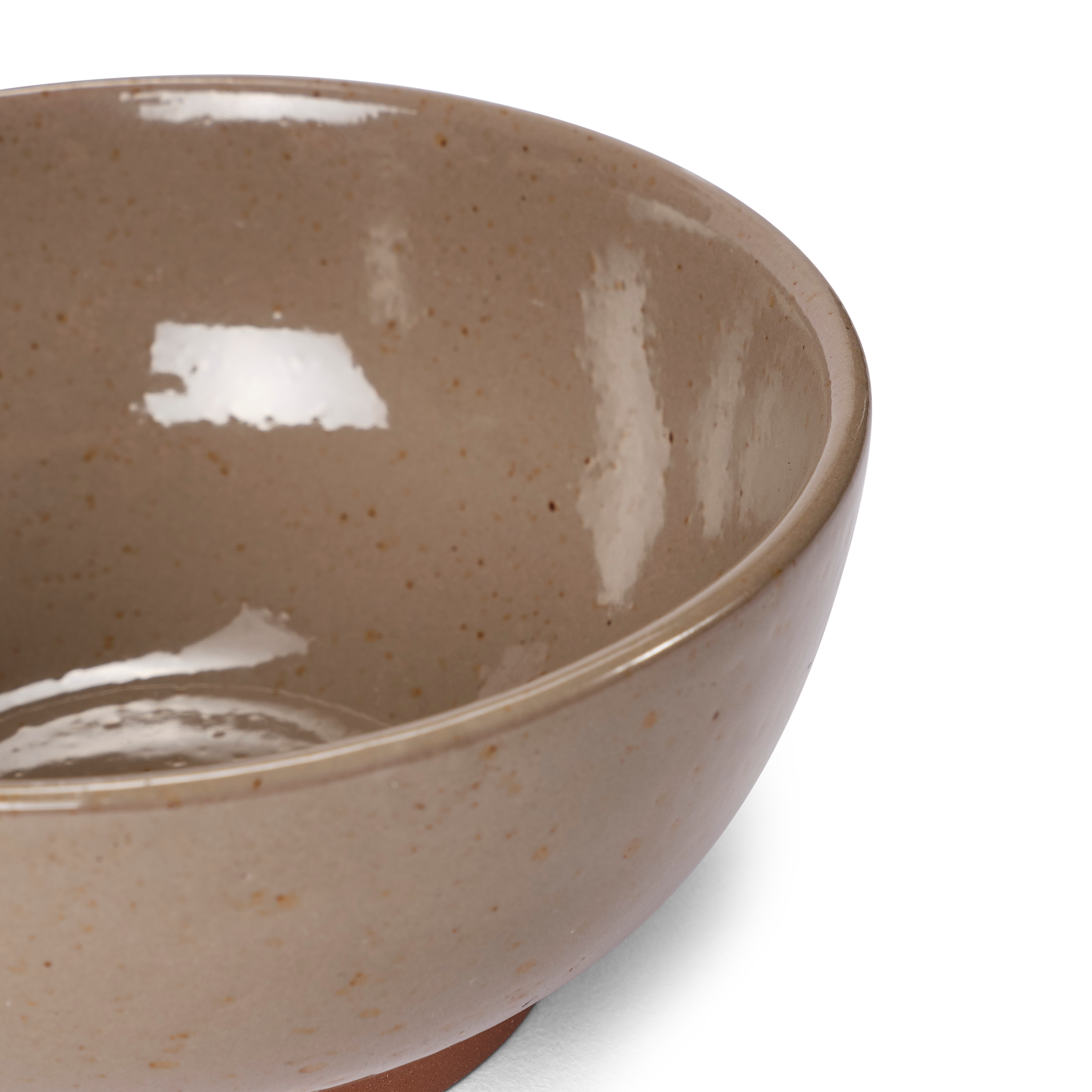 TERRA Bowl taupe - set van 4 H 6,5 cm - Ø 14 cm