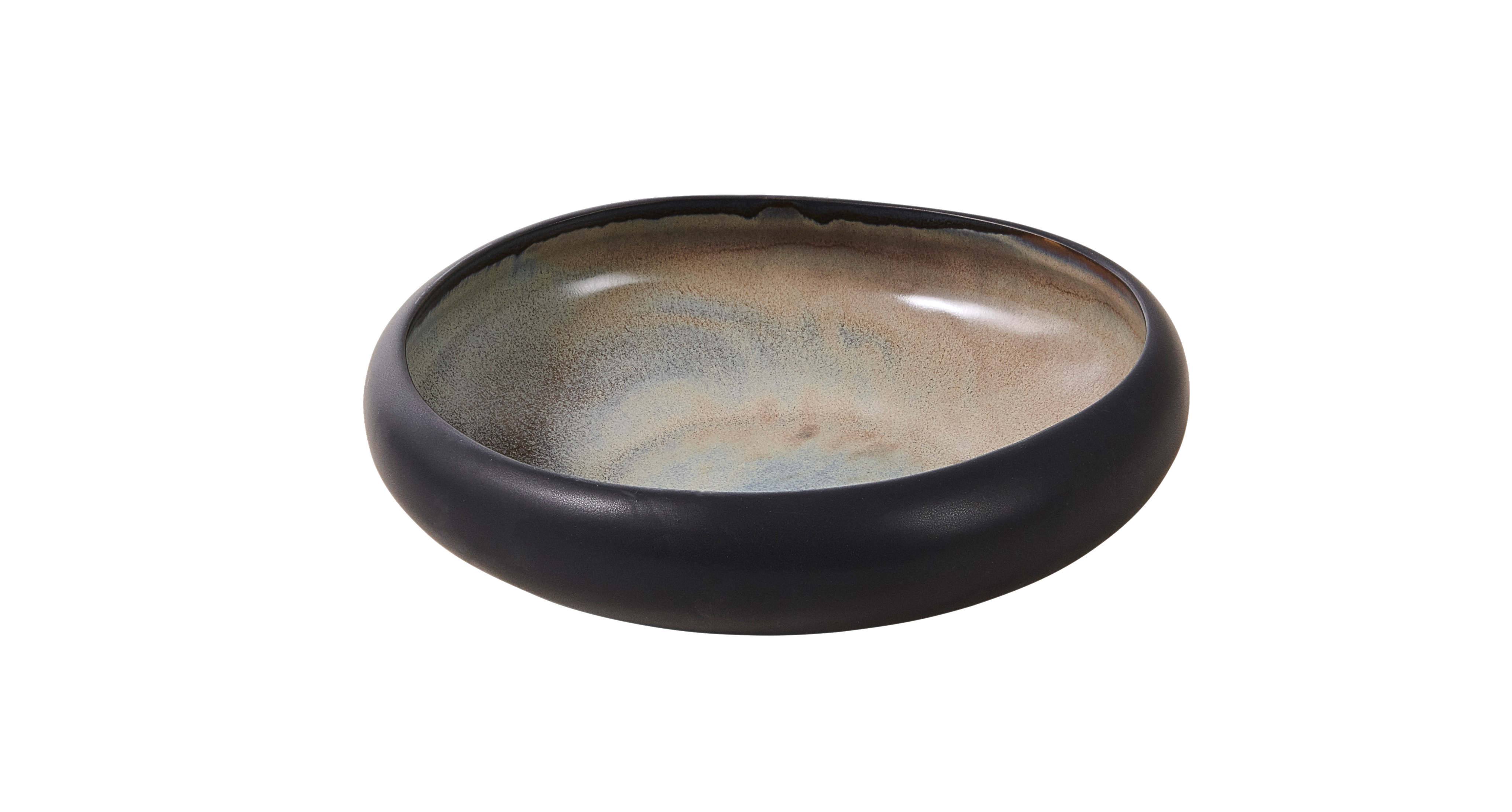 LAVA Bowl 65 CL zwart - set van 4 H 4,5 cm - Ø 20 cm