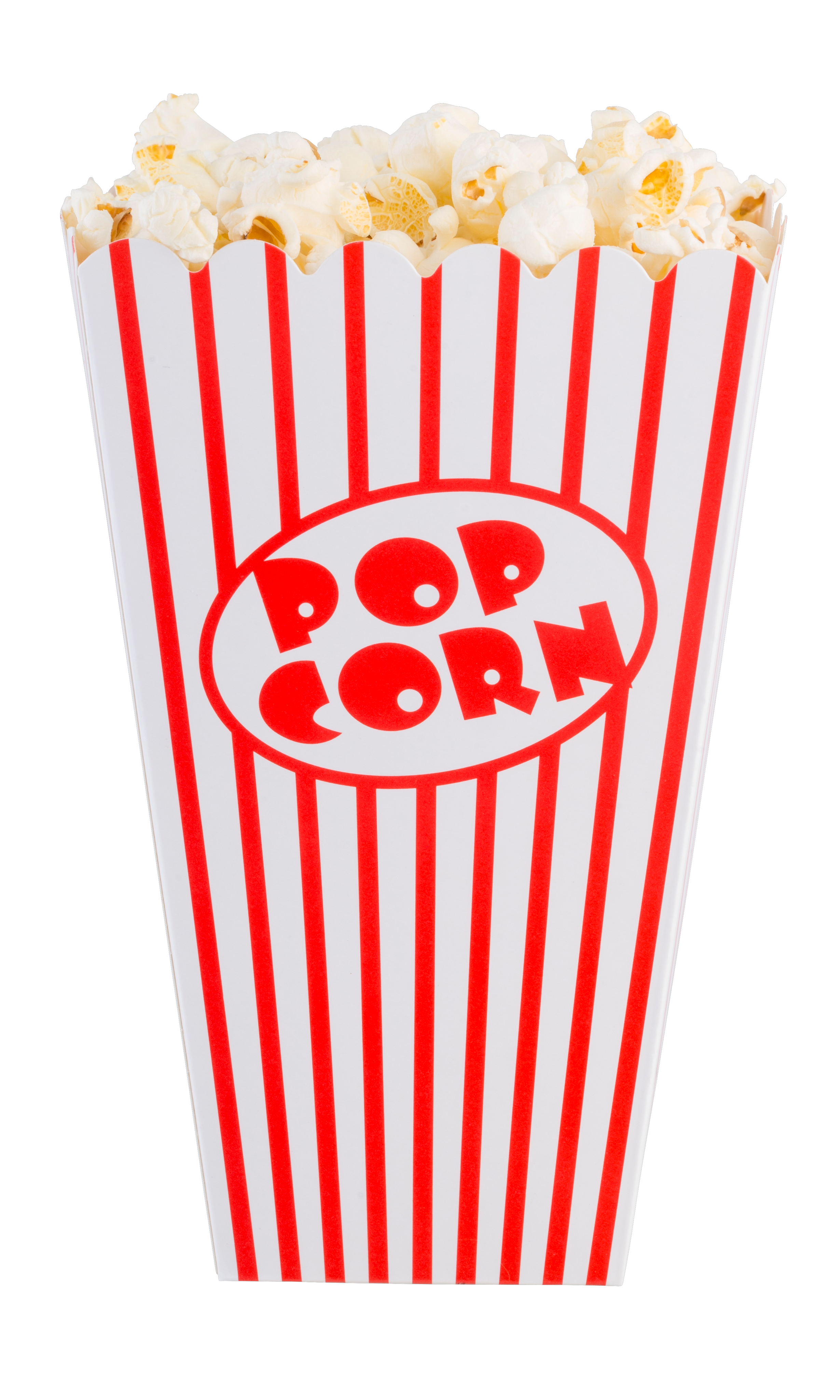 CINEMA Popcorn beker set van 8 wit, roodH 16 x B 10 x D 10 cm - CASA