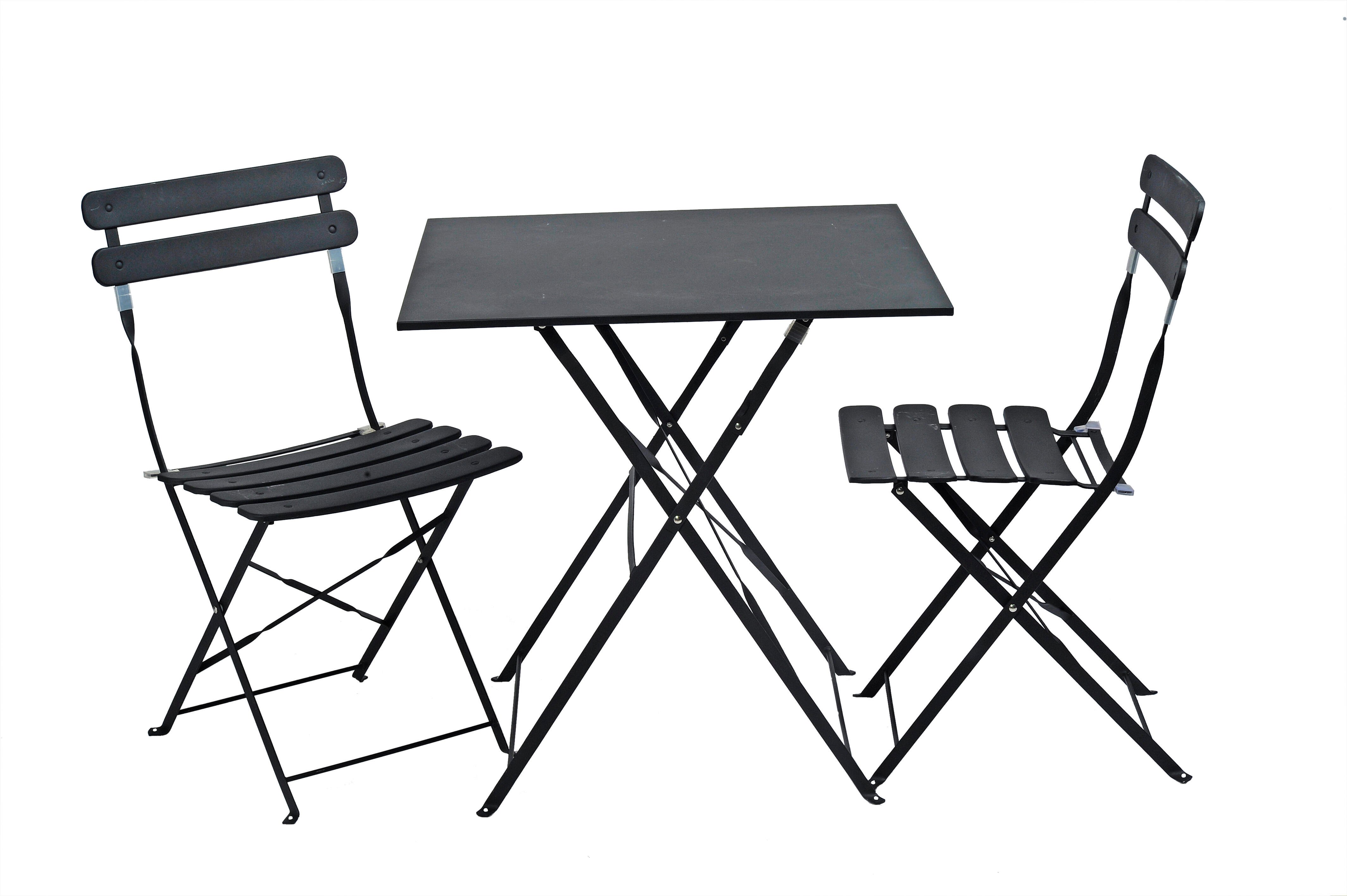 IMPERIAL Bistroset vierkant zwartH 71 x B 70 x L 70 cm - CASA