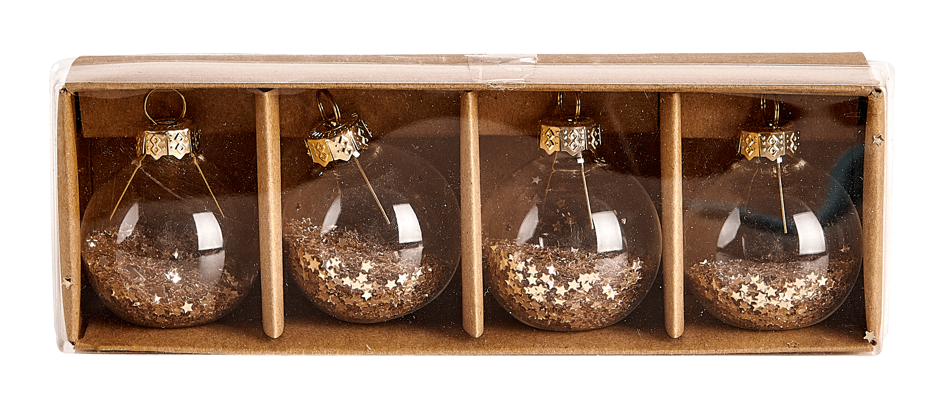 GLANCY Naamkaarthouders set van 4 transparantH 4 x B 4 cm