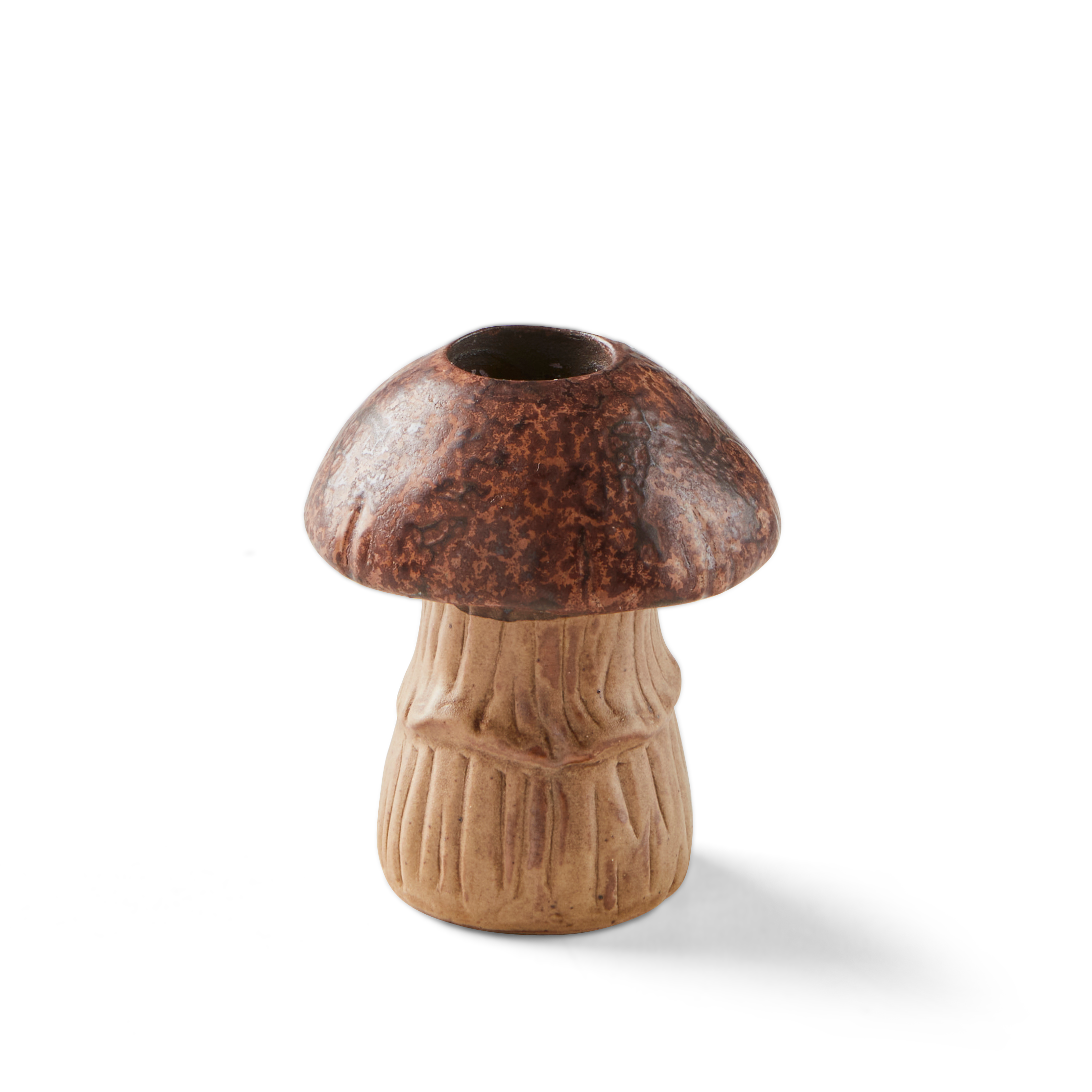FUNGI Kandelaar bruinH 7,7 cm - Ø 6,5 cm