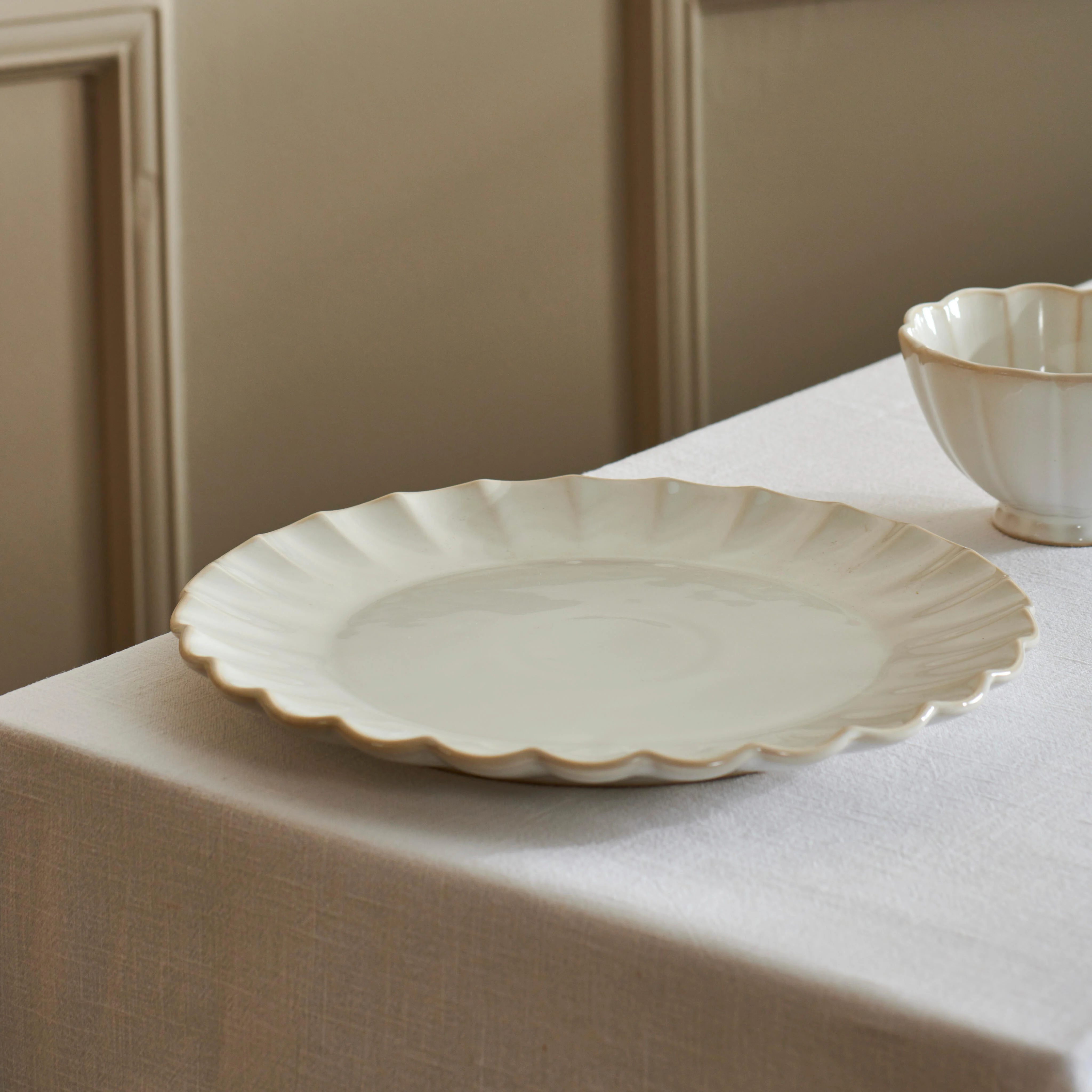 DAHLIA Bord wit - set van 4 Ø 27 cm