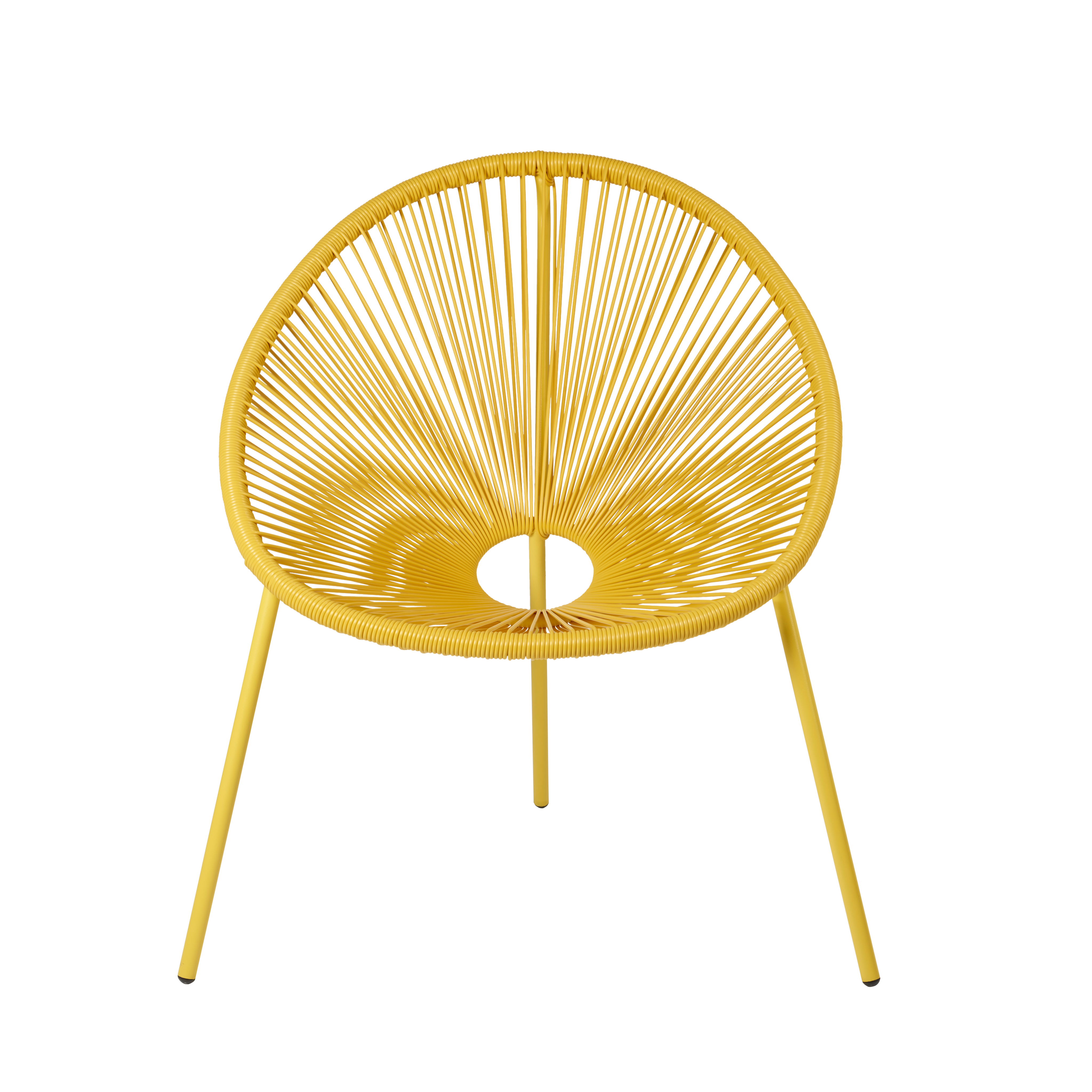 ACAPULCO Lounge stoel geelH 82 x B 75 x D 69 cm - CASA