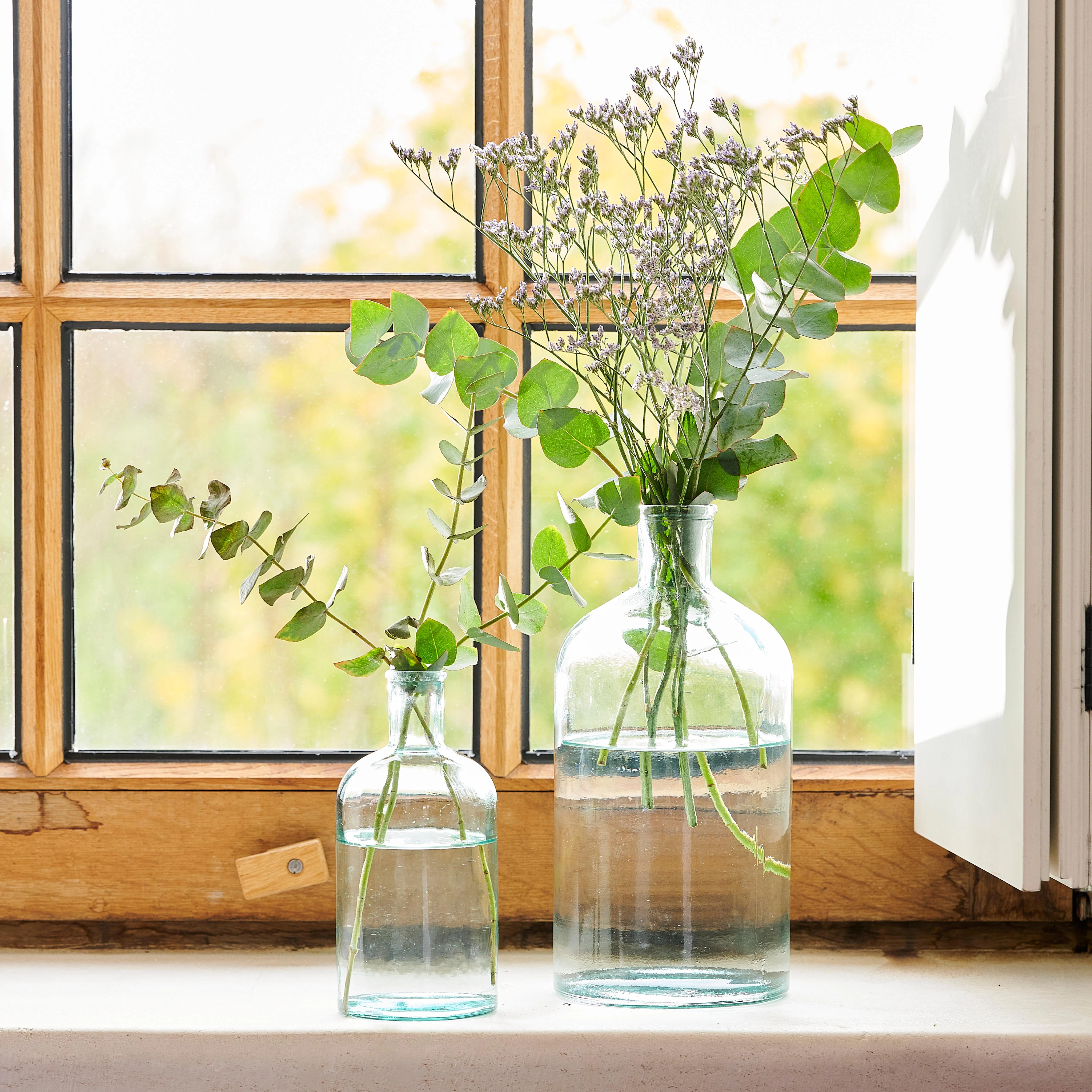 RETRO Flesvaas transparantH 27,5 cm - Ø 13,5 cm