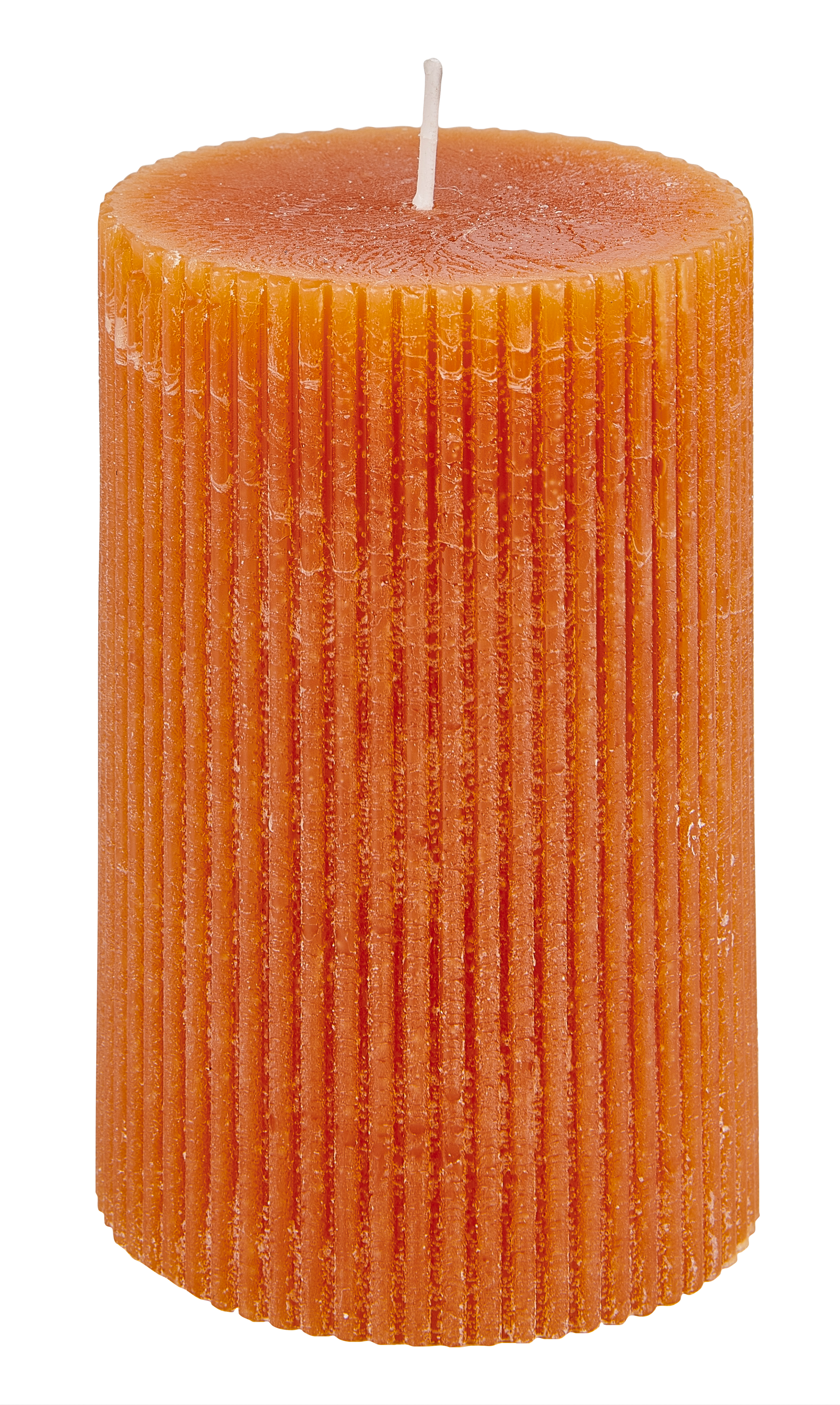 RUSTIC Rib kaars bruinH 12 cm - Ø 8 cm