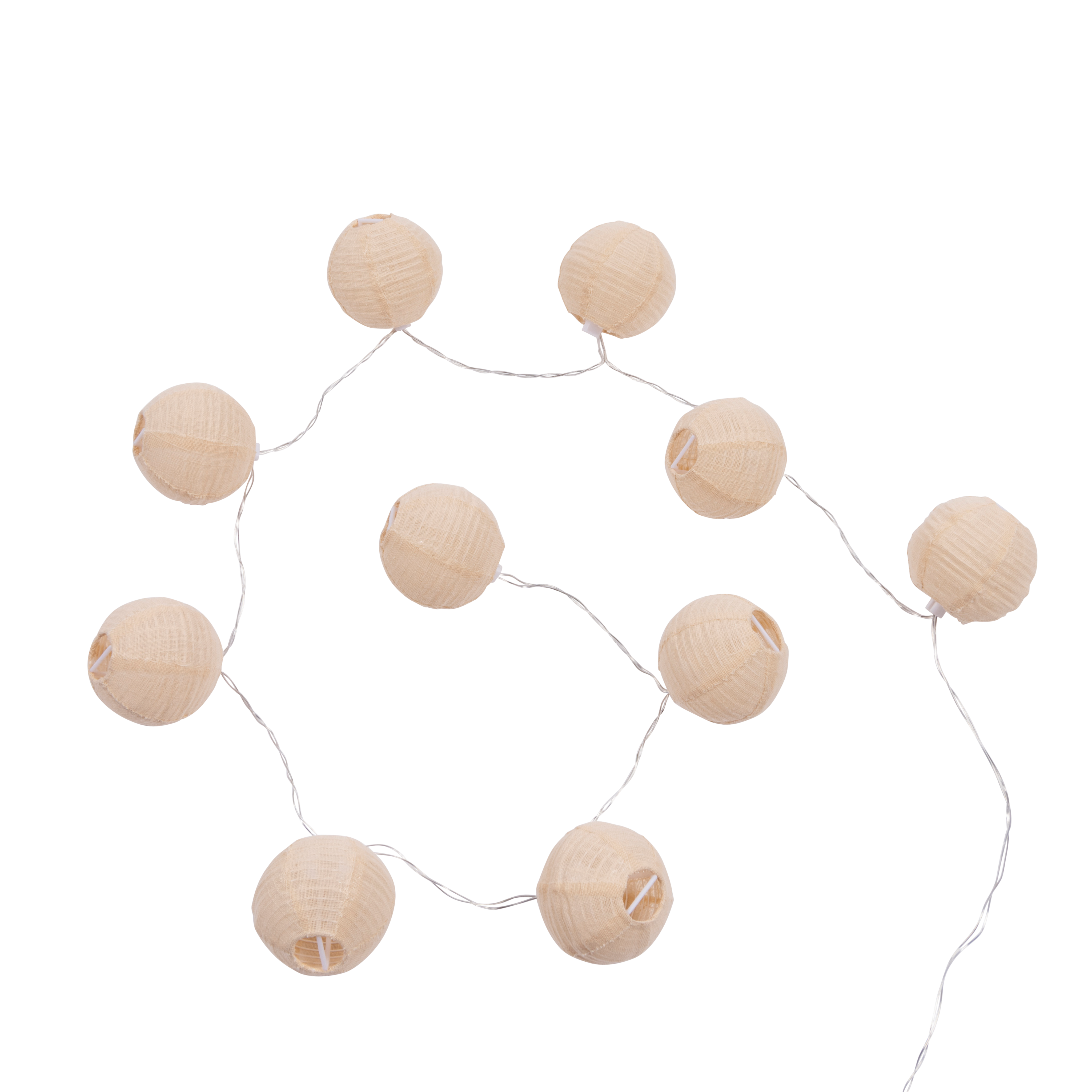 LYNN Lichtsnoer bal 10 leds beigeL 165 cm