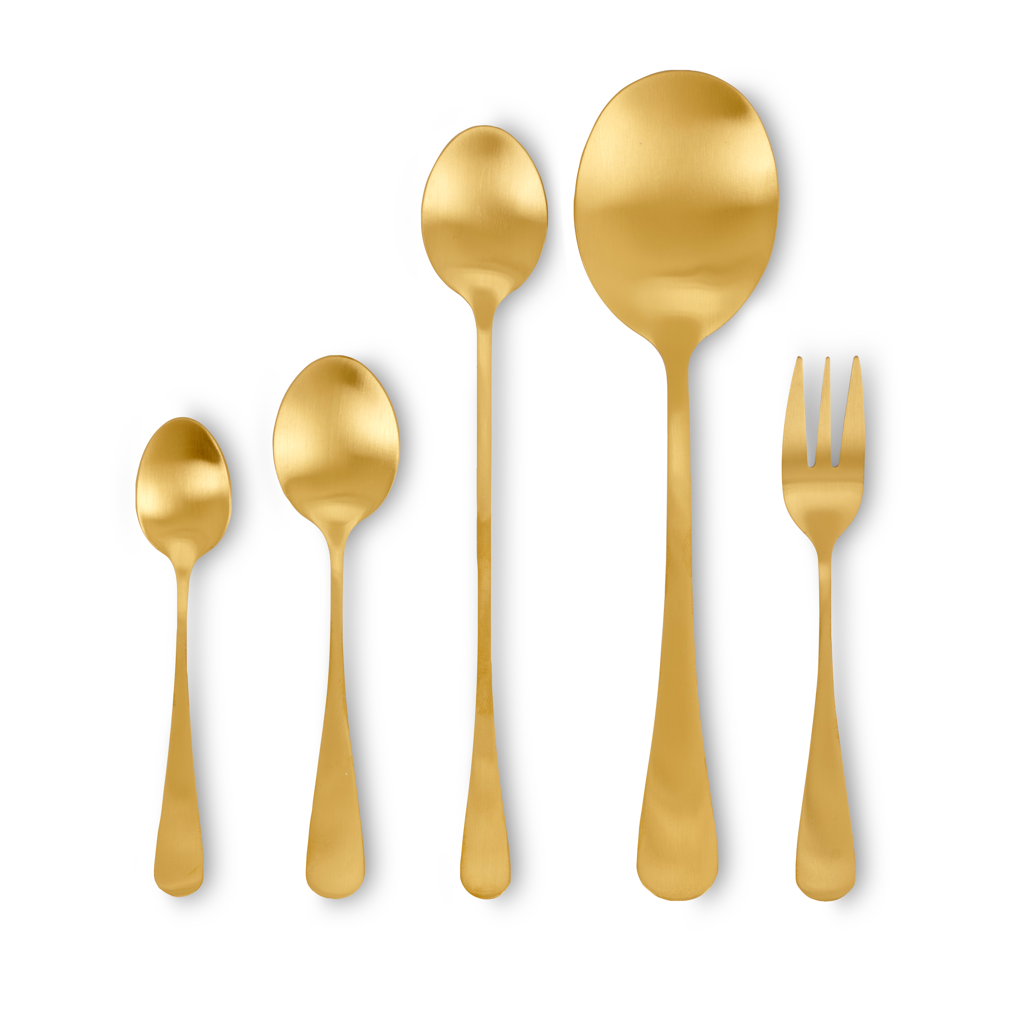 AXELLE Taartvorkje set van 6 goudL 13,3 cm