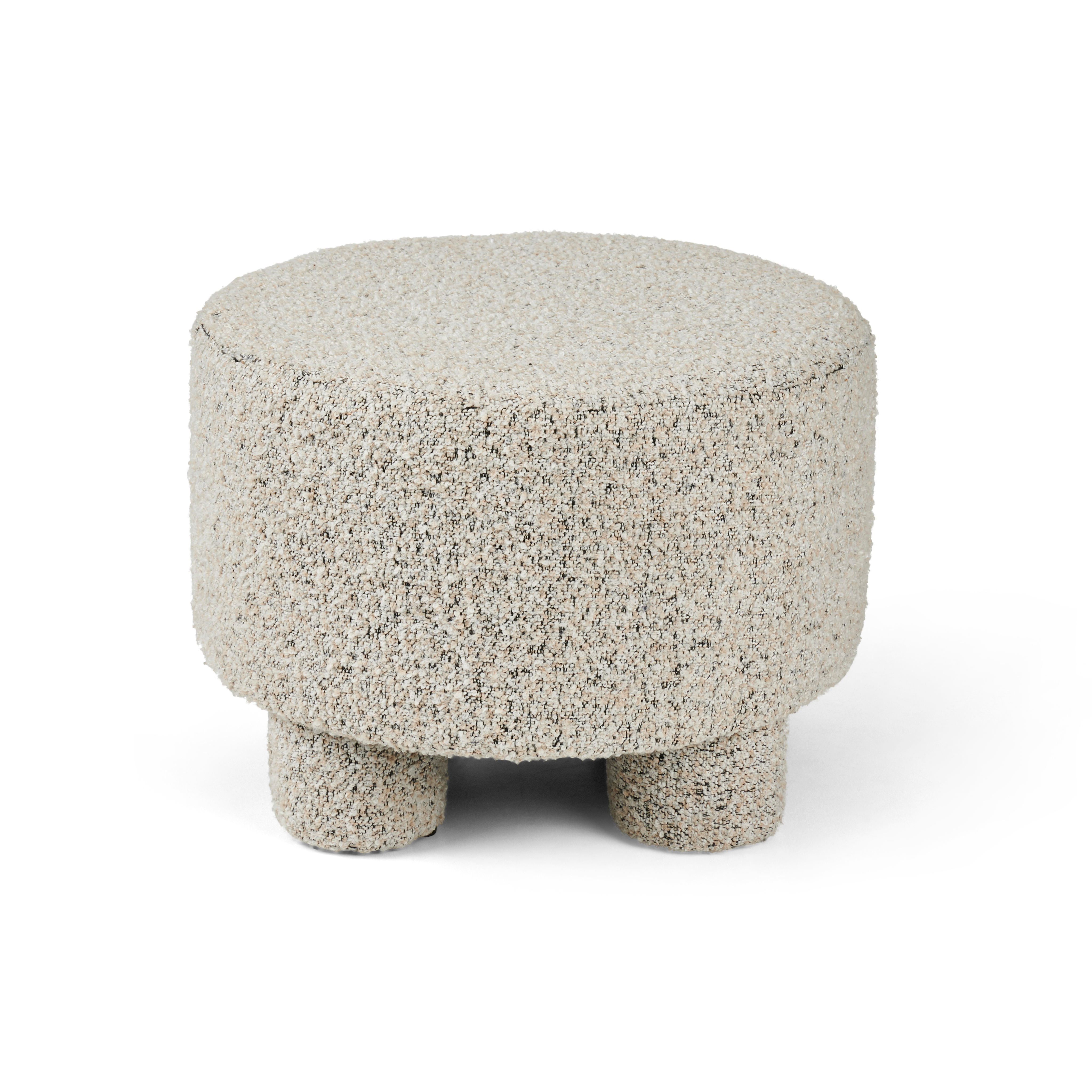 ZENO Poef grijsH 29 cm - Ø 40 cm - CASA