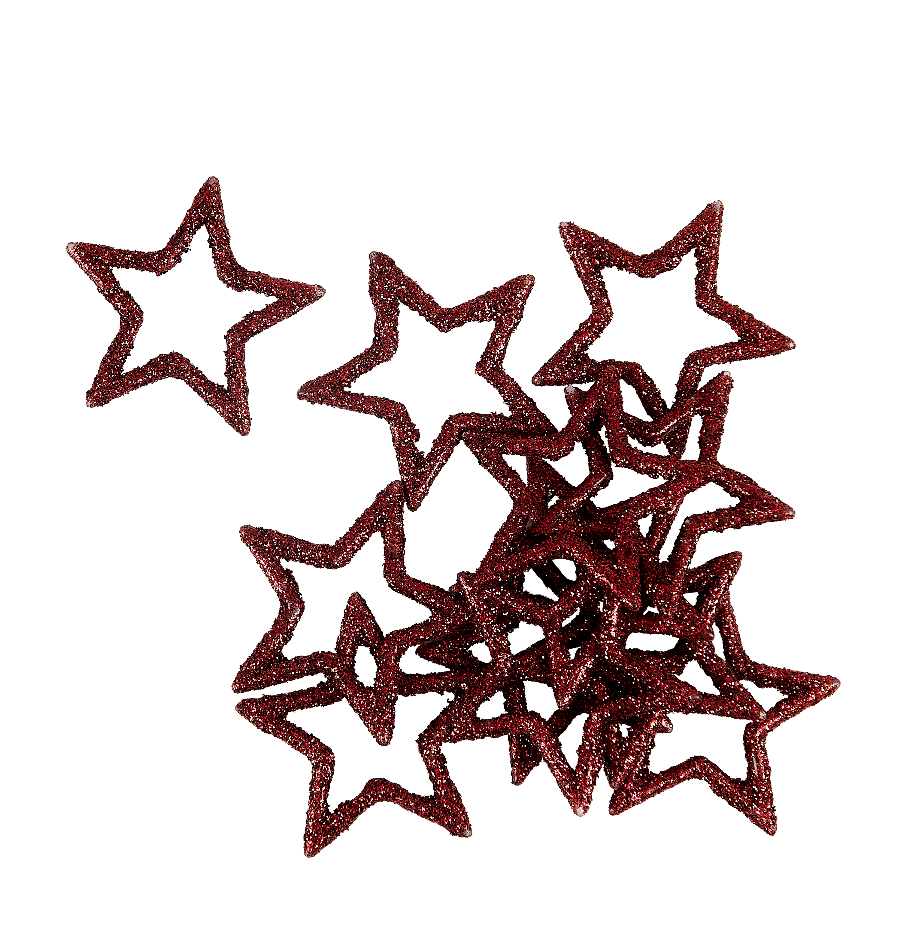 STAR Strooideco set van 12 roodØ 4,4 cm