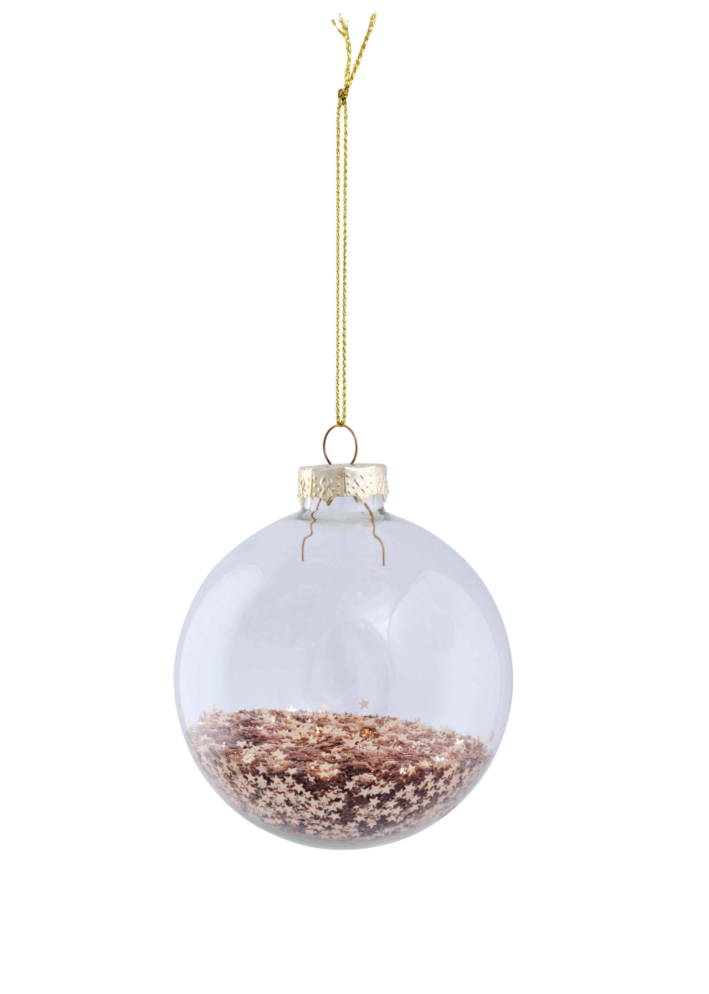 GLANCY Kerstbal goud, transparantØ 8 cm
