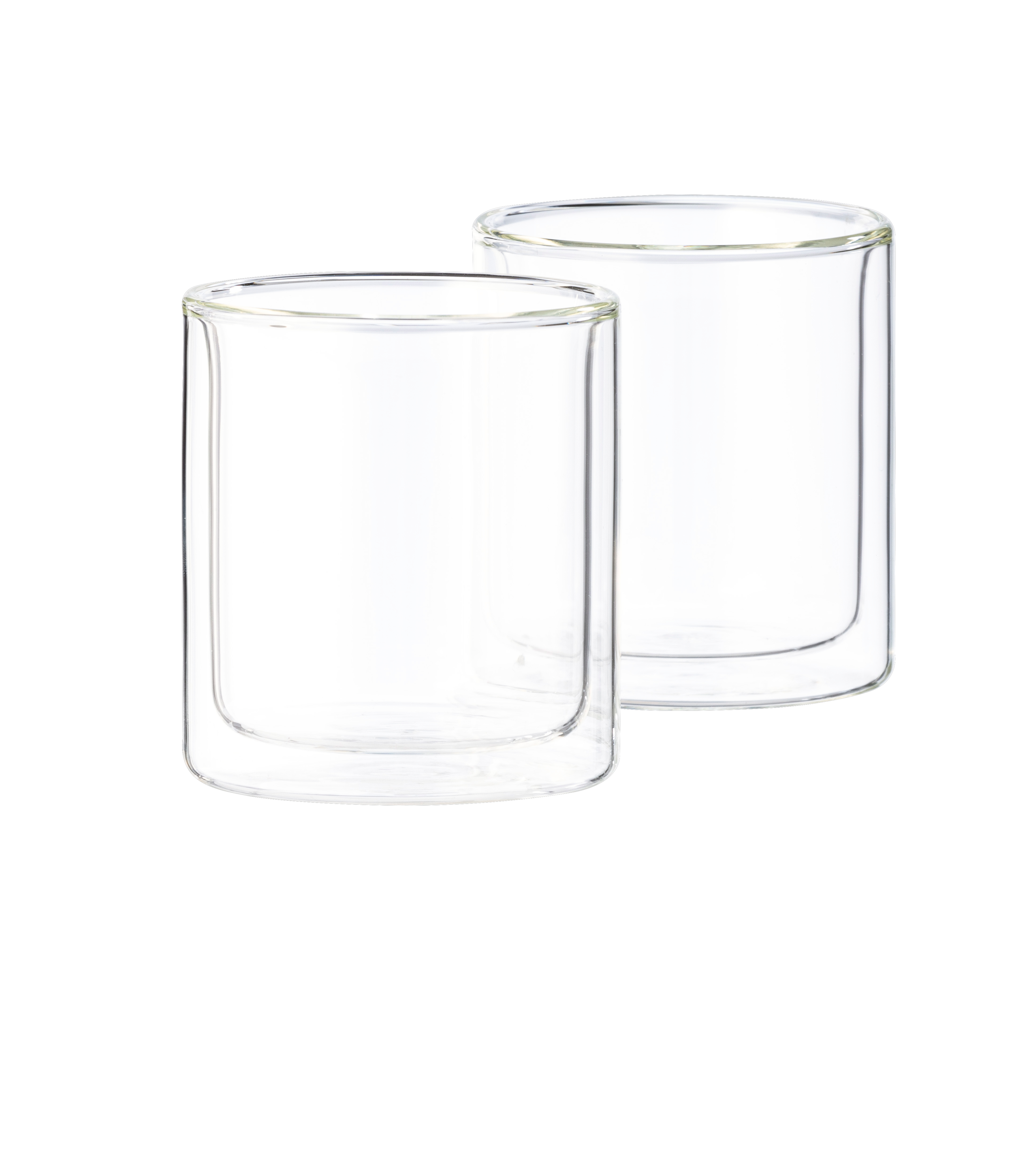 RELAX Dubbelwandig glas set van 2 24,5 CL transparantH 8,5 cm - Ø 7,5 cm