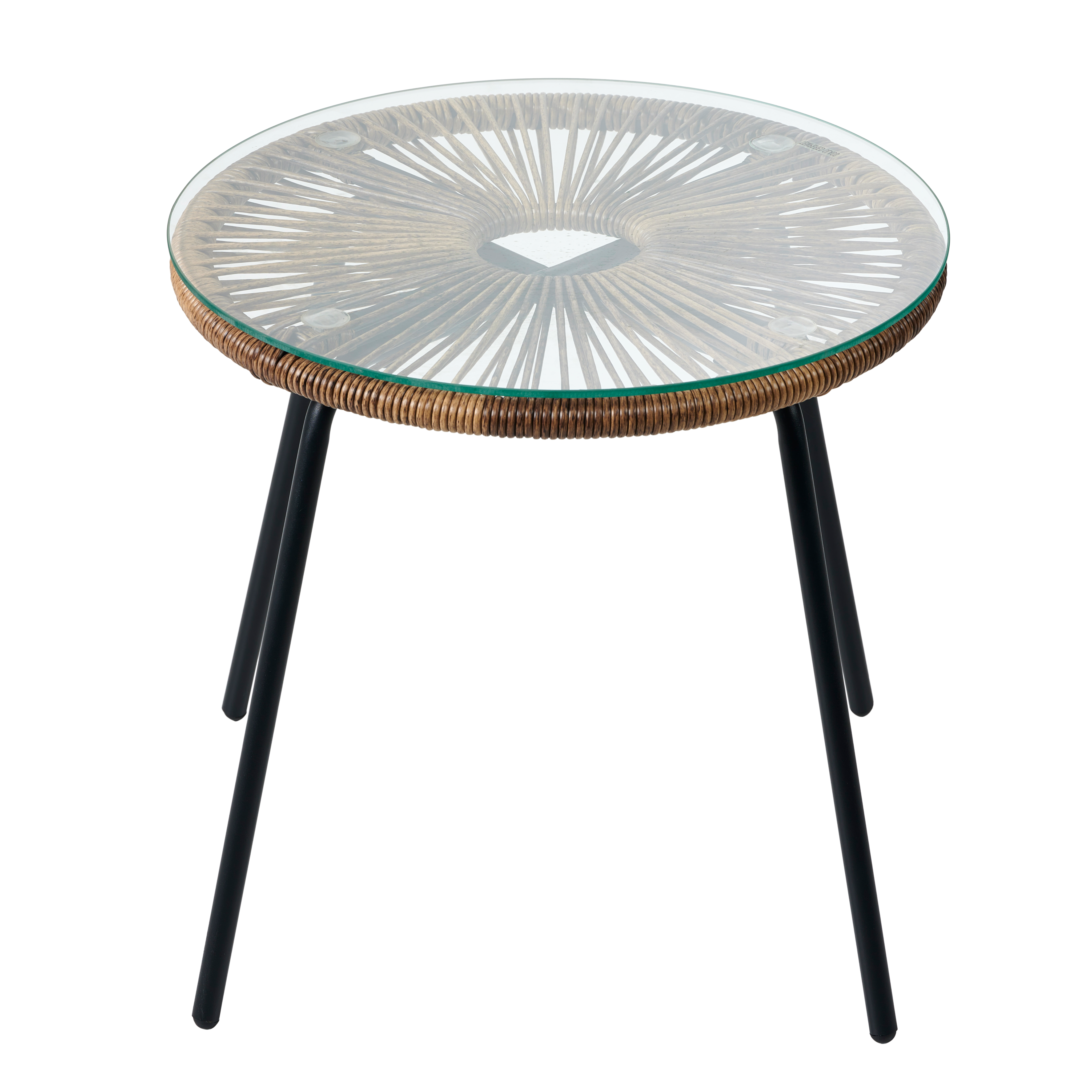 ACAPULCO Lounge tafel naturelH 42 cm - Ø 45 cm