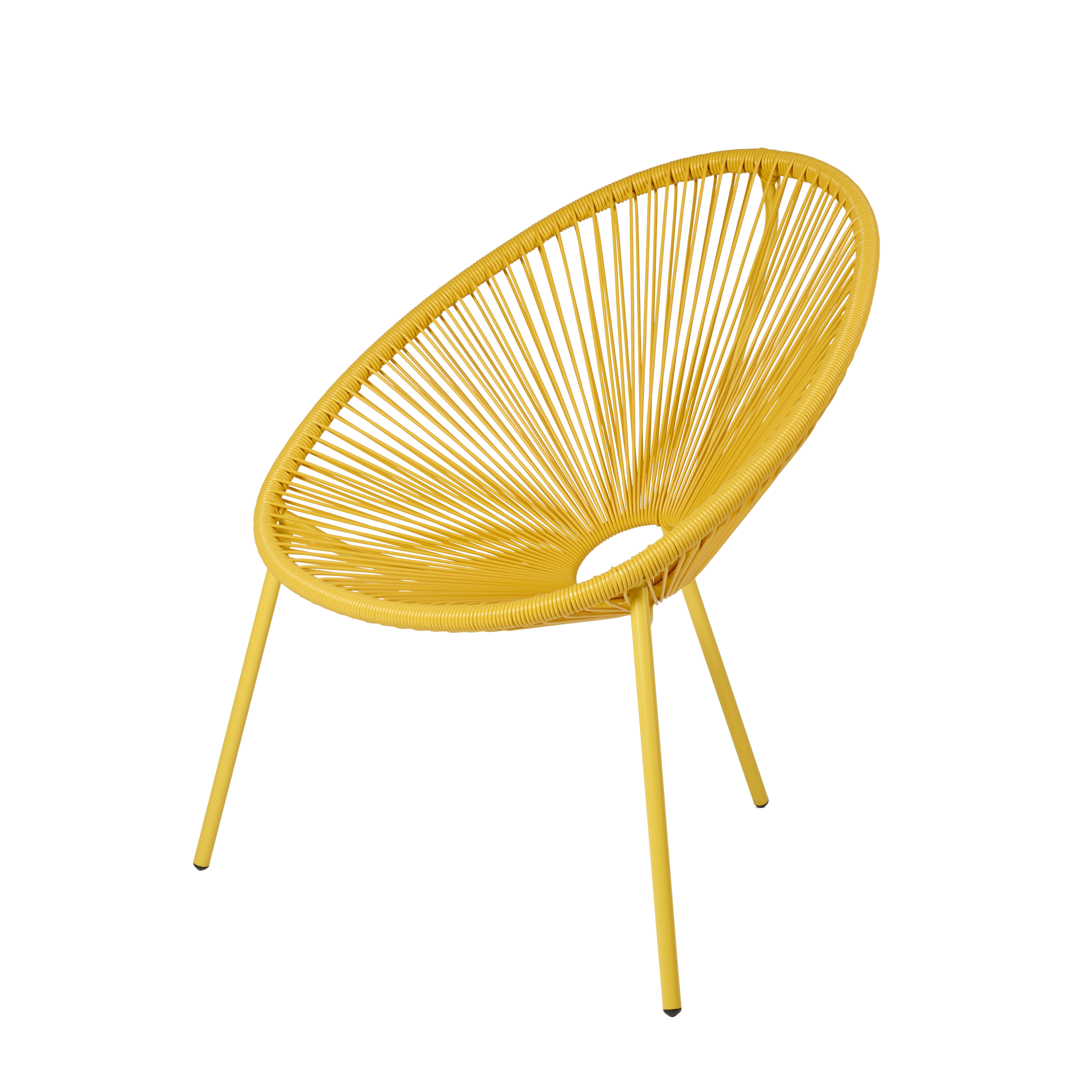 ACAPULCO Lounge stoel geelH 82 x B 75 x D 69 cm - CASA