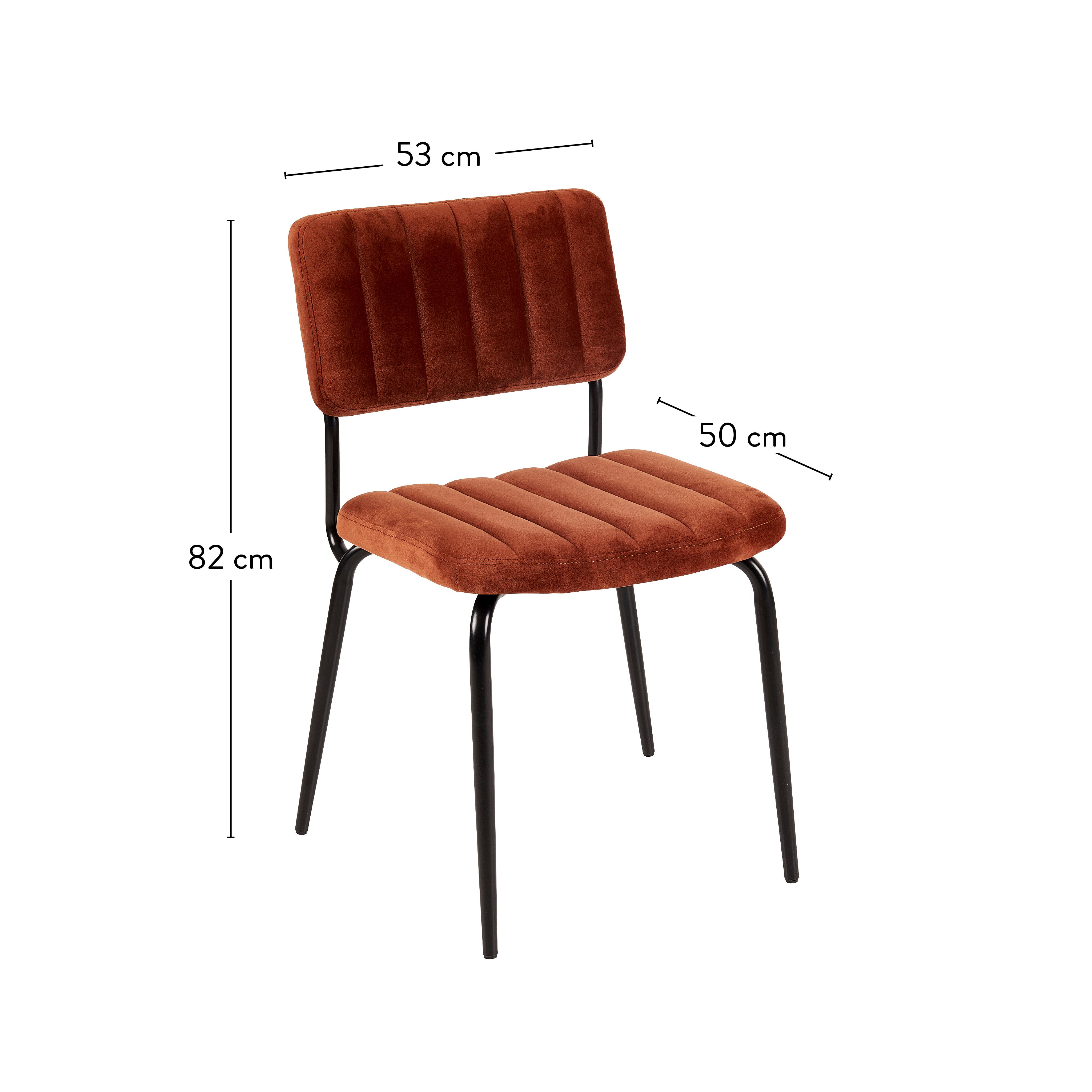 ROXY Eetkamerstoel zitbreedte: 46cmH 82 x B 53 x D 50 cm