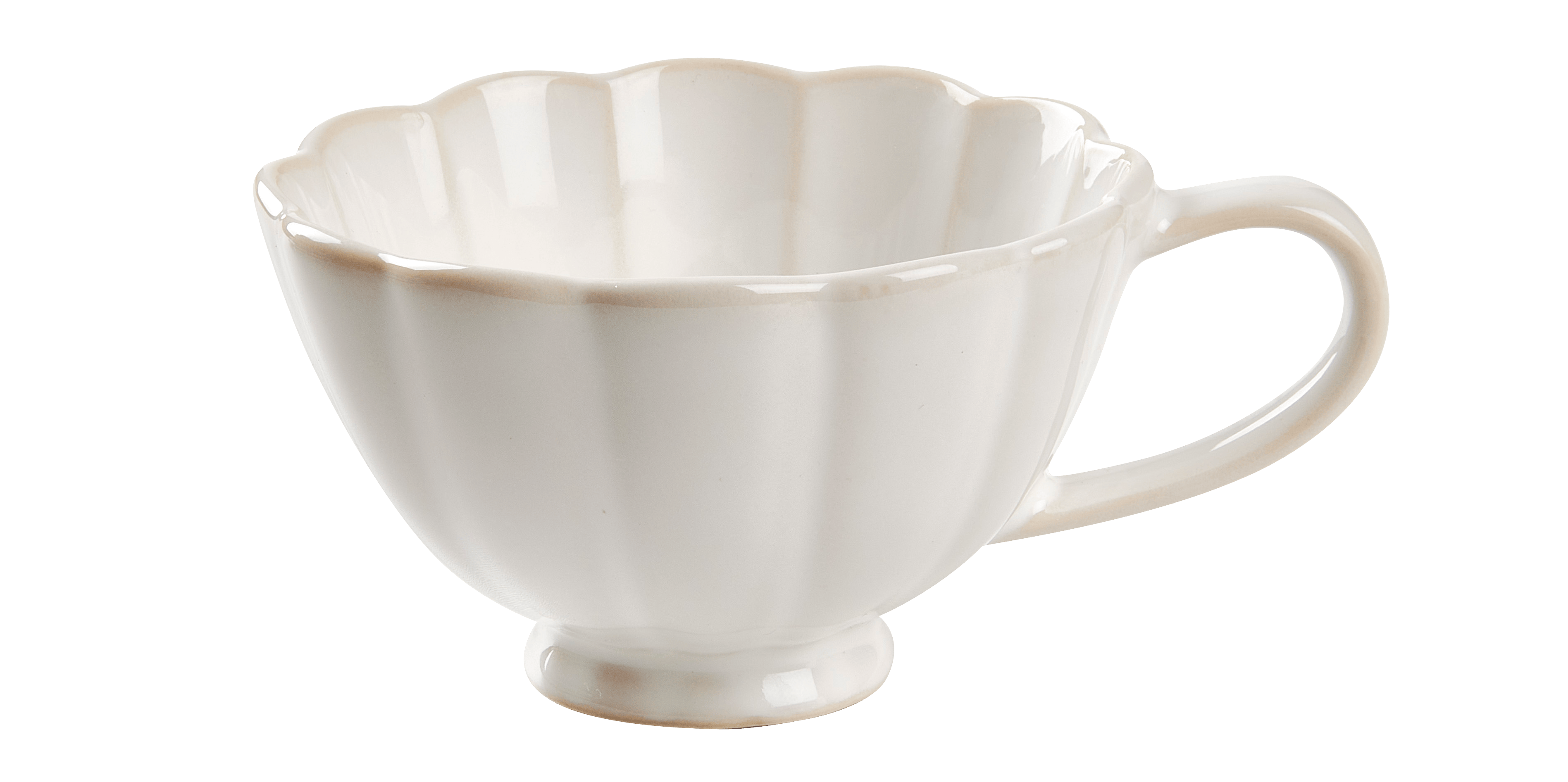 DAHLIA Jumbomok 40 CL wit - set van 4 H 7 cm - Ø 11,5 cm