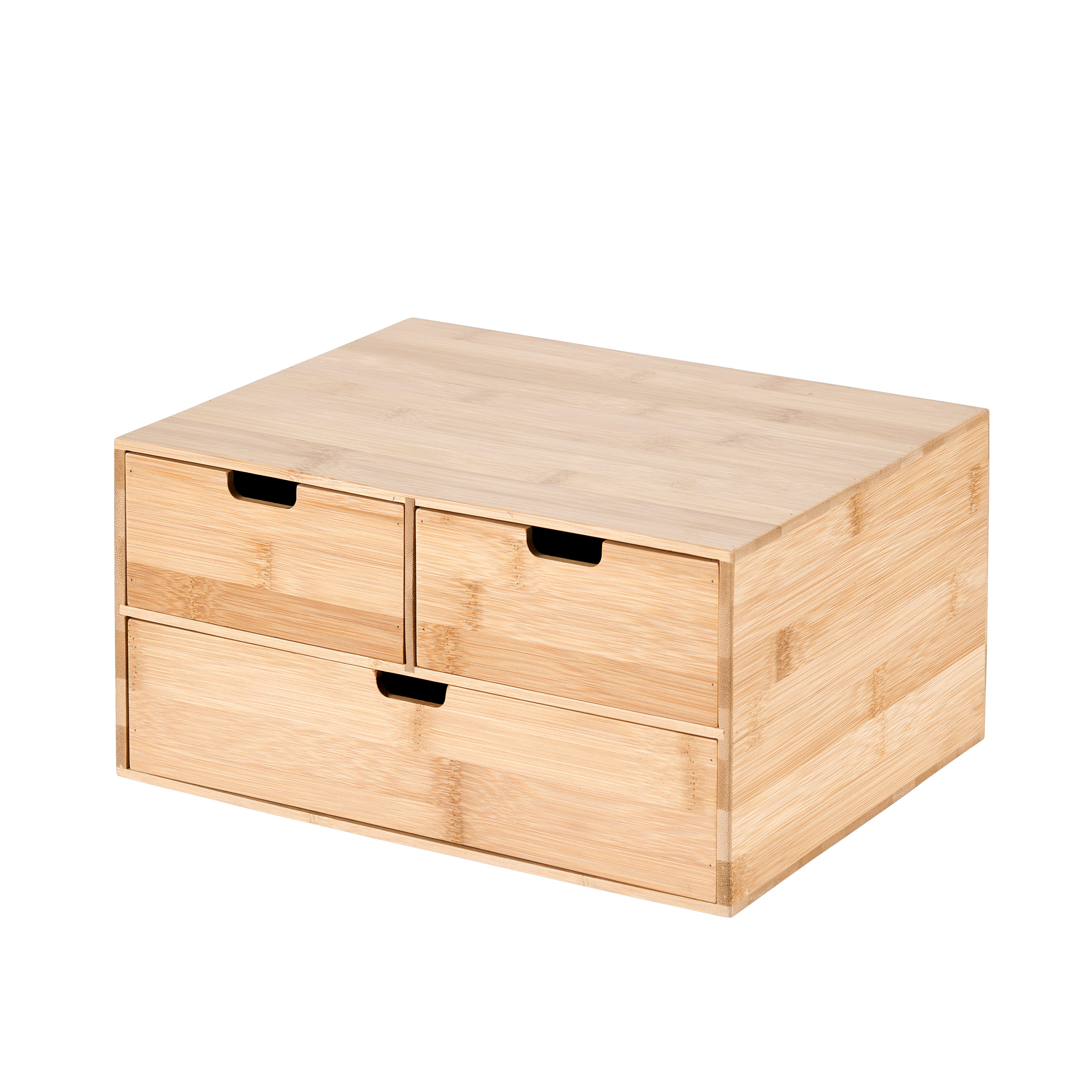 BAMBOO Opbergkast 3 laden naturelH 16 x B 33,5 x D 24 cm
