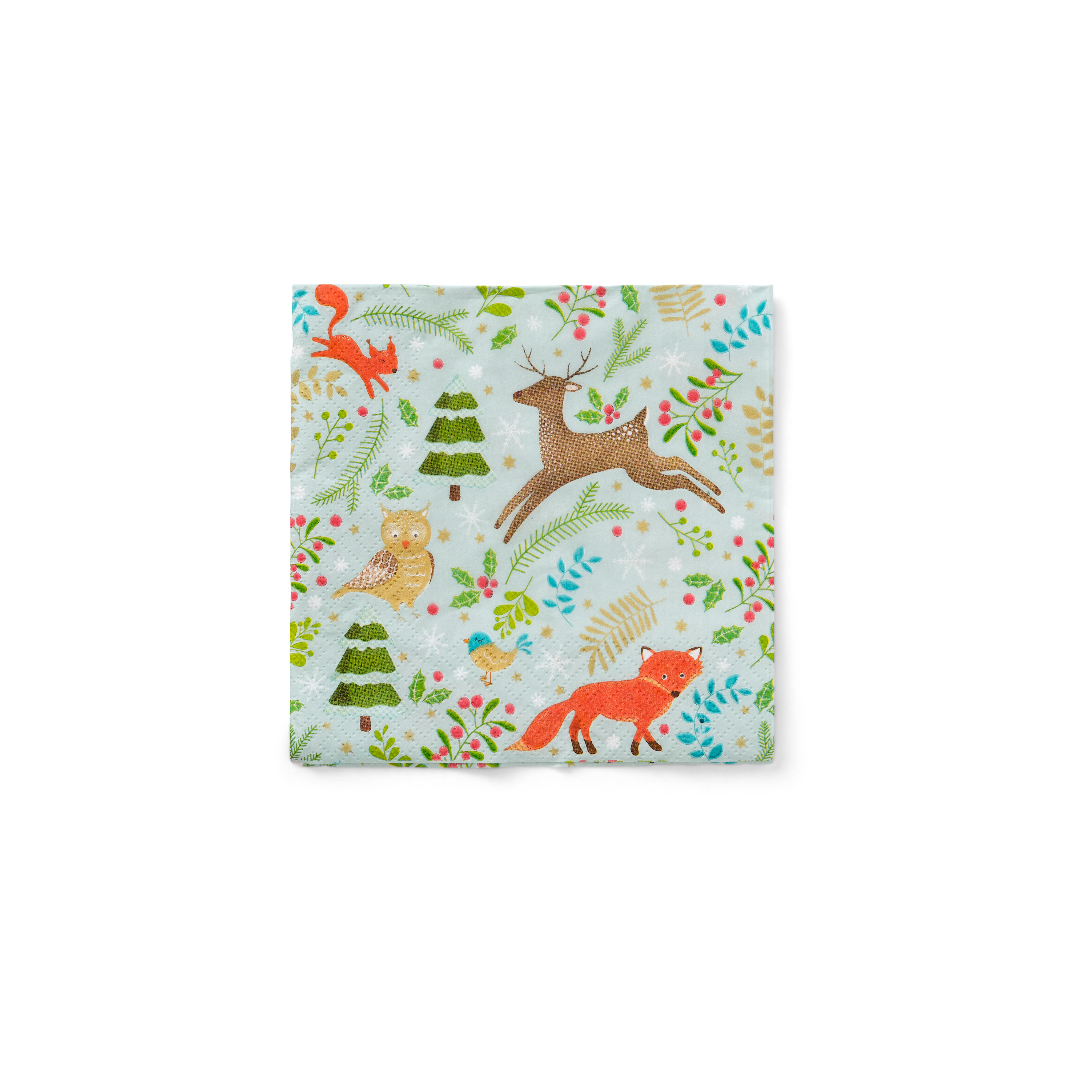 ANIMALS Set 20 servetten groenB 33 x L 33 cm