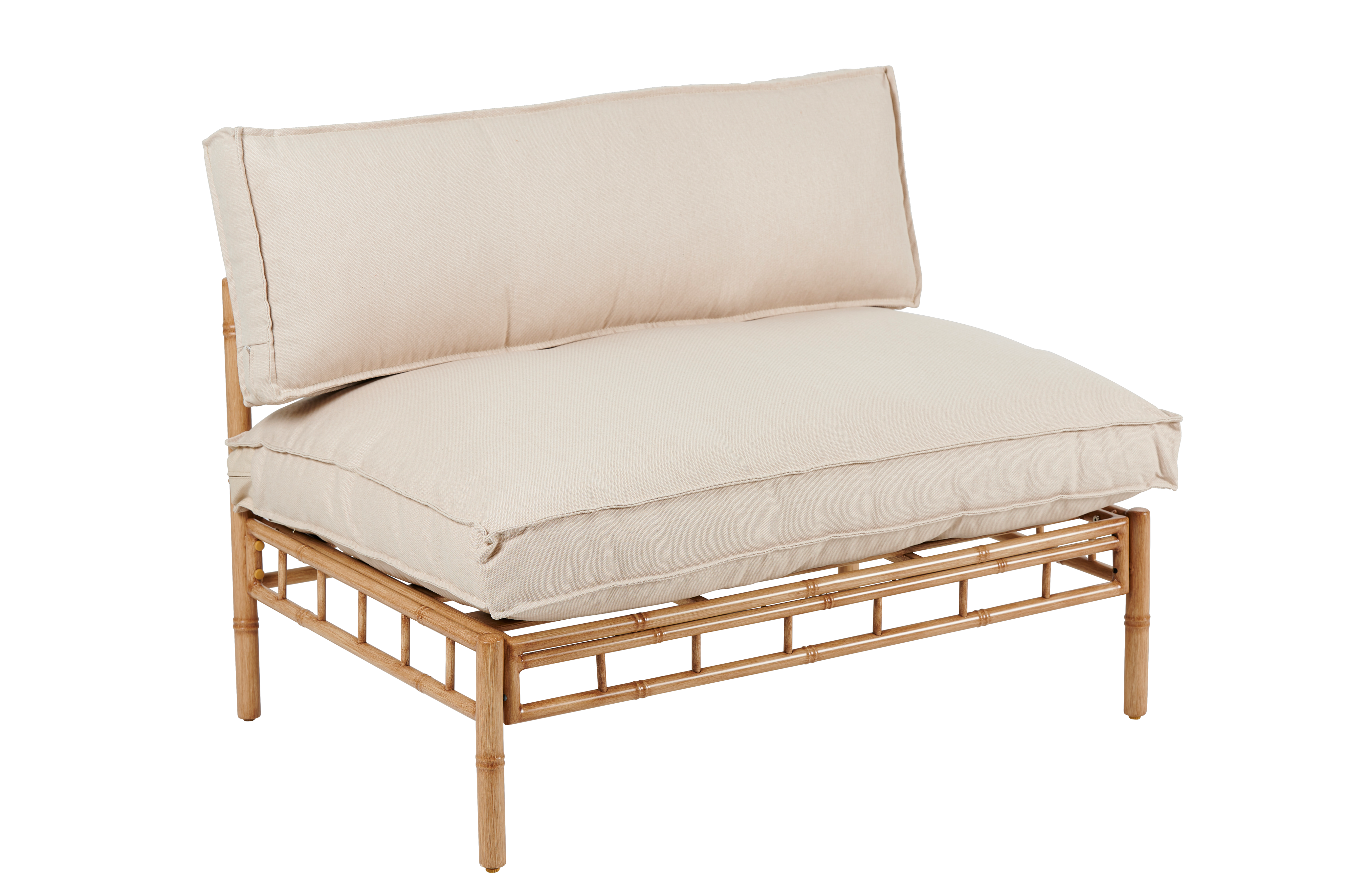 BAMBOLETTE Lounge bank bamboo lookH 71 x B 120 x D 80 cm - CASA